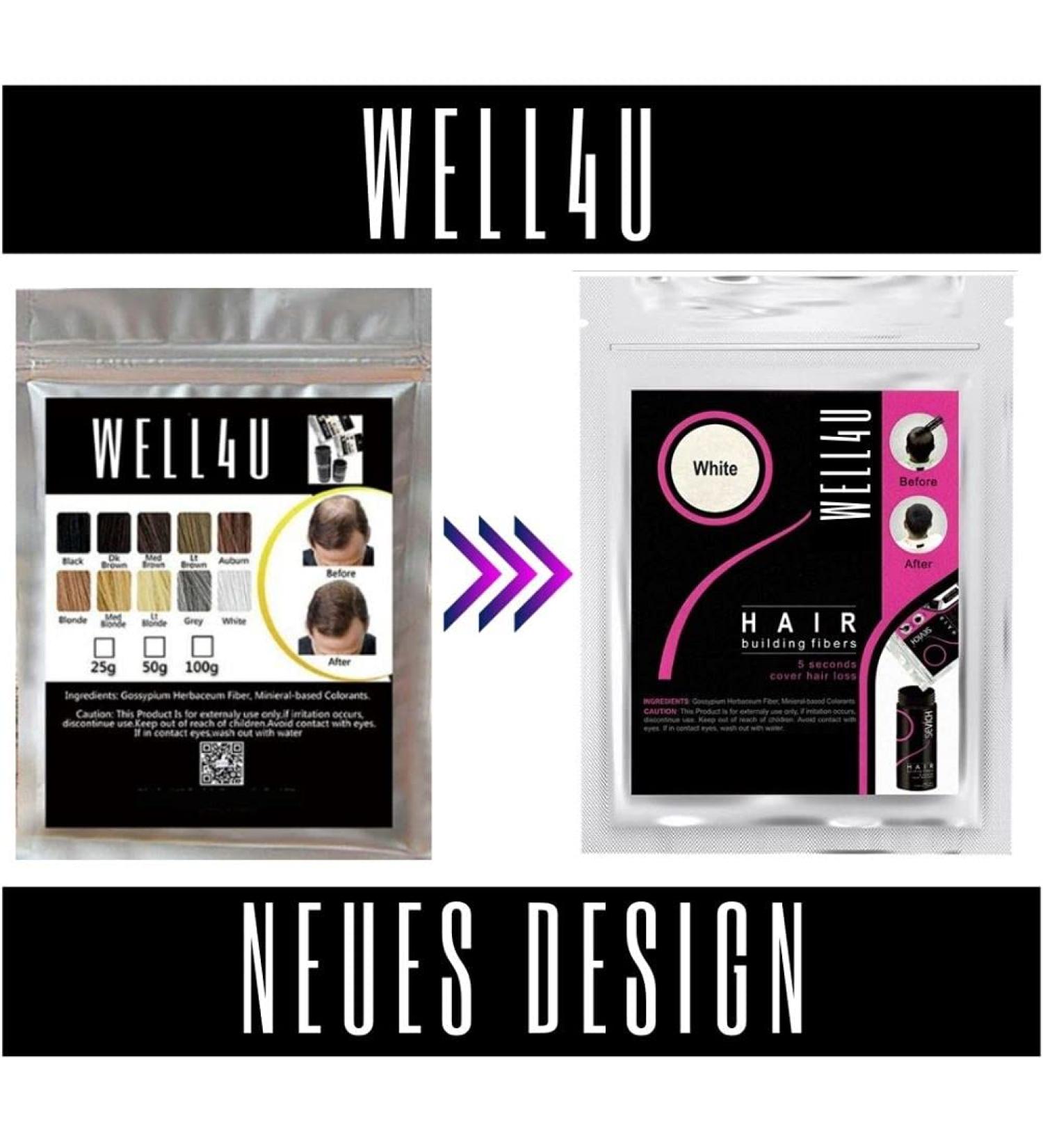 Well4u Micro Hair Fibers 50g Auburn | Hair Thinning Solutions | Bulk Hair Powder & Sealing - Buy Online on GoSupps.com