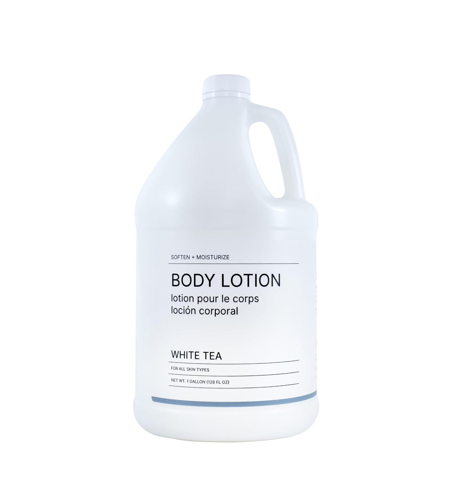 Hotel Emporium 1 Gallon Bulk Body Lotion Refill - Cruelty-Free White Tea Scent for Hotels Motels & Gyms - Essential Guest Bathroom Supplies - Buy Online on GoSupps.com
