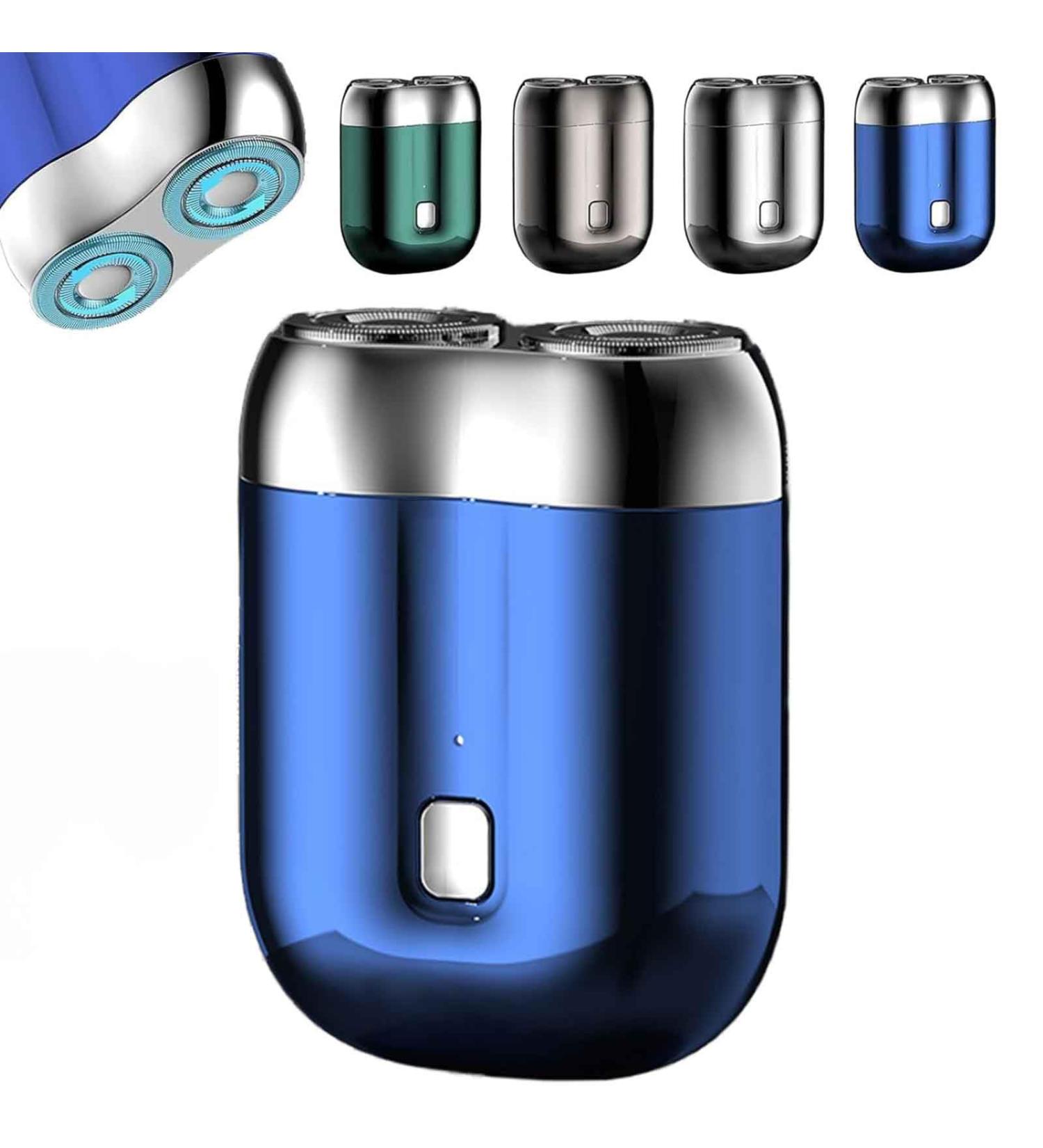 2024 New Upgrade Pocket Shaver USB Mini Shavers for Men IPX6 Waterproof Compact Electric Shaver Electric Mini Portable Razor Double Head Razor for Home Car Travel (Blue) - Buy Online on GoSupps.com