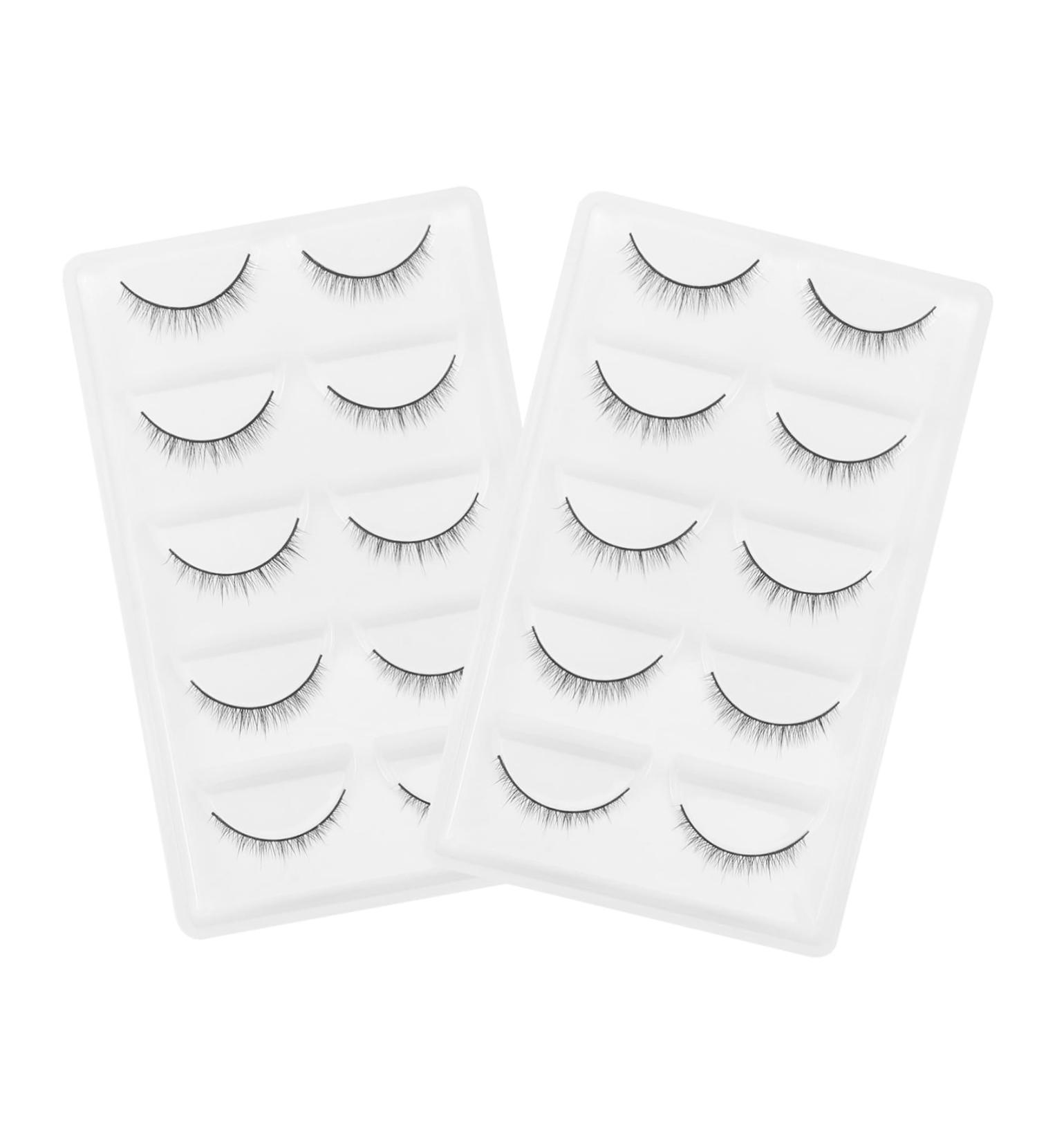 minkissy 20 Pairs Fake Eyelashes Decked Accessories Lash Accessories Makeup Accessories Make up Accessories Girls' Accessories Fake Lashes Natural Su High-grade Fiber Cross 5d - Buy Online on GoSupps.com