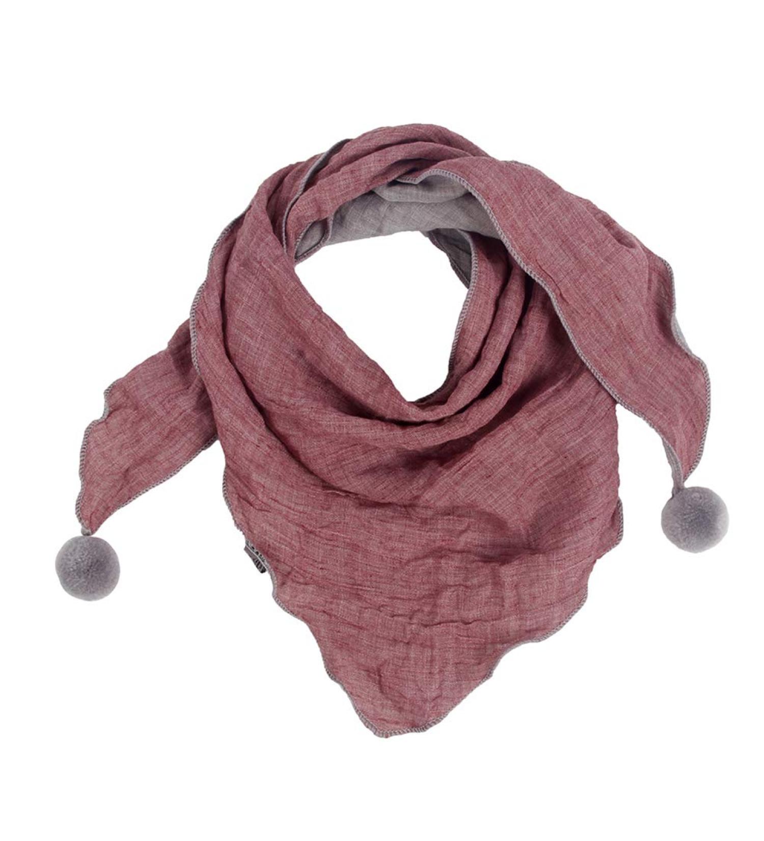 Asudaro Baby Scarf: Cute Triangle Cotton Scarf for Boys and Girls - Dark Red - Buy Online on GoSupps.com
