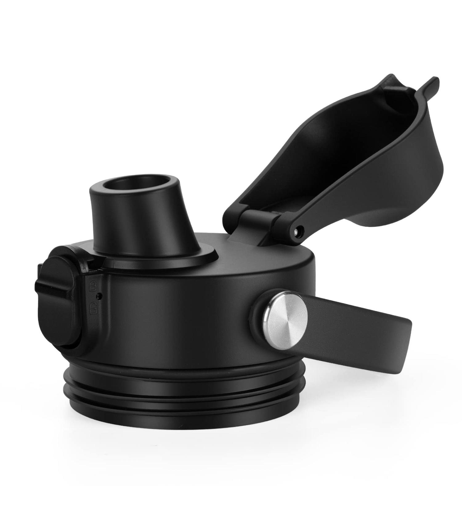 EIPOSAU Spout Lid for YETI Rambler Bottle - BPA Free Chug Cap - Fits 18/26/36/64 oz Bottles - Push Button & Lock - Black - Buy Online on GoSupps.com