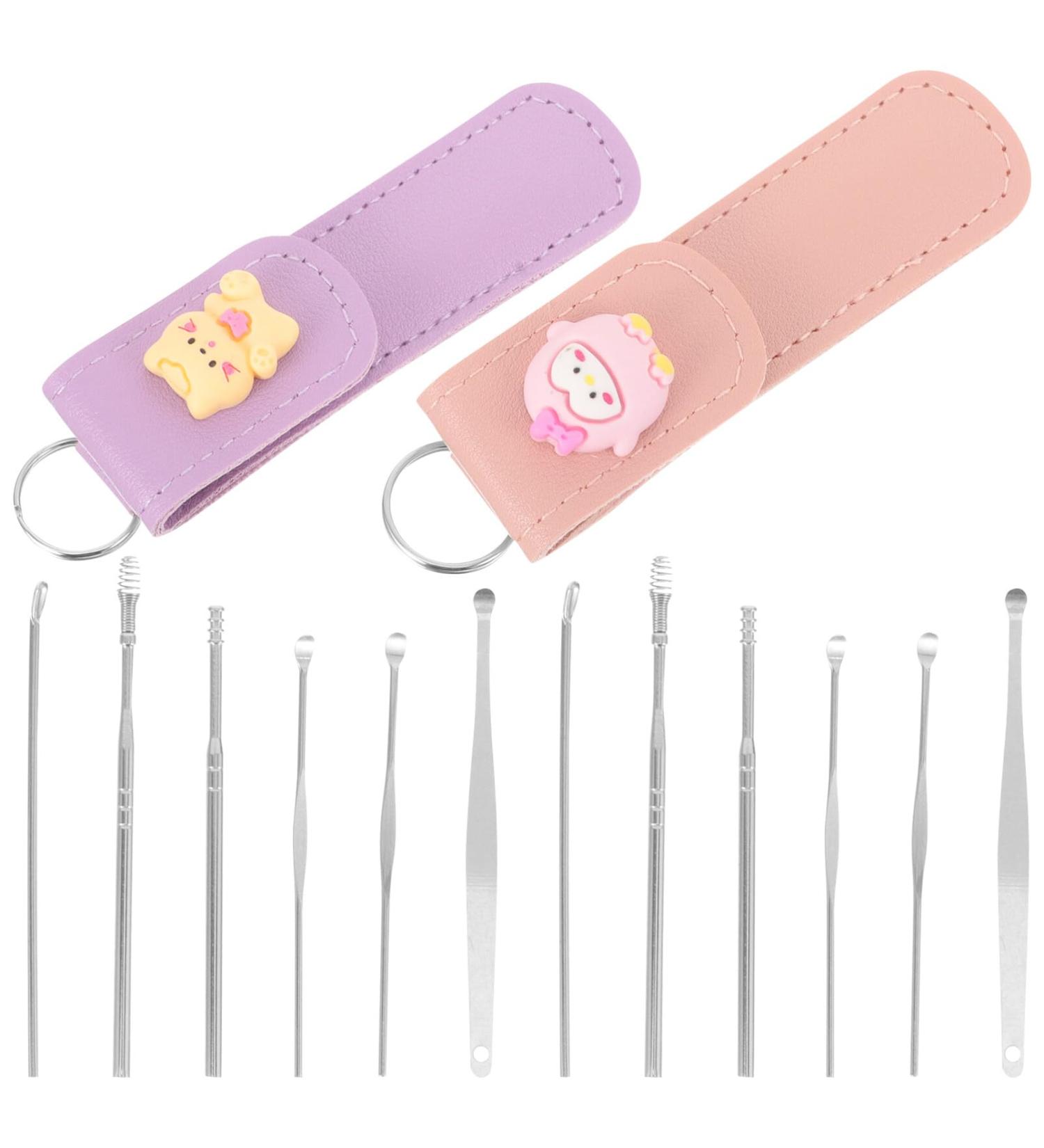 Healeved Ear Wax Picker Set - Portable Ear Cleaning Tools Soothing Ear Picks & Curette for Easy Wax Removal - Buy Online on GoSupps.com