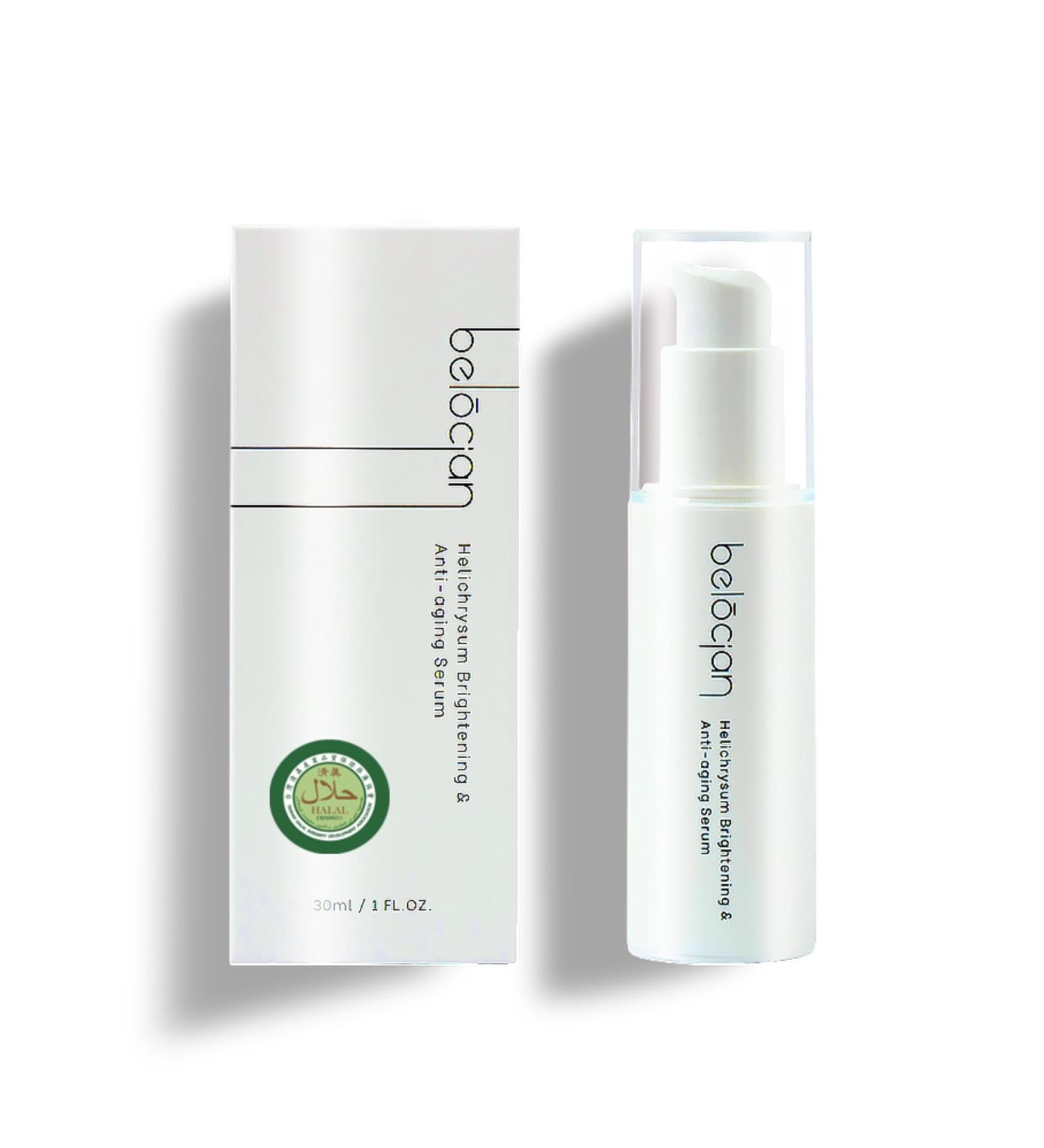 Belocian Helichrysum Brightening & Anti-Aging Serum 1 Fl Oz - Rejuvenate Skin Smooth Fine Lines Halal Certified - Buy Online on GoSupps.com