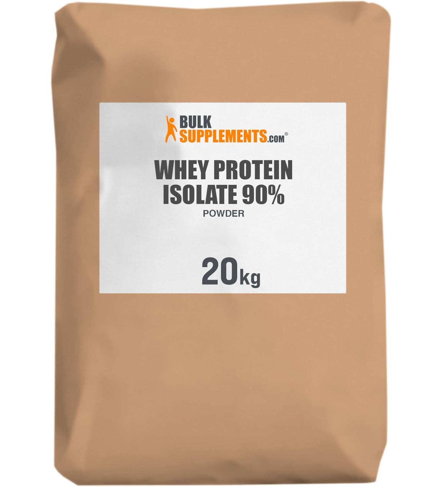 BulkSupplementsWhey Protein Isolate Powder Unsweeteneed Unflavored & Gluten Free 30g per Serving - 44 lbs - Buy Online on GoSupps.com