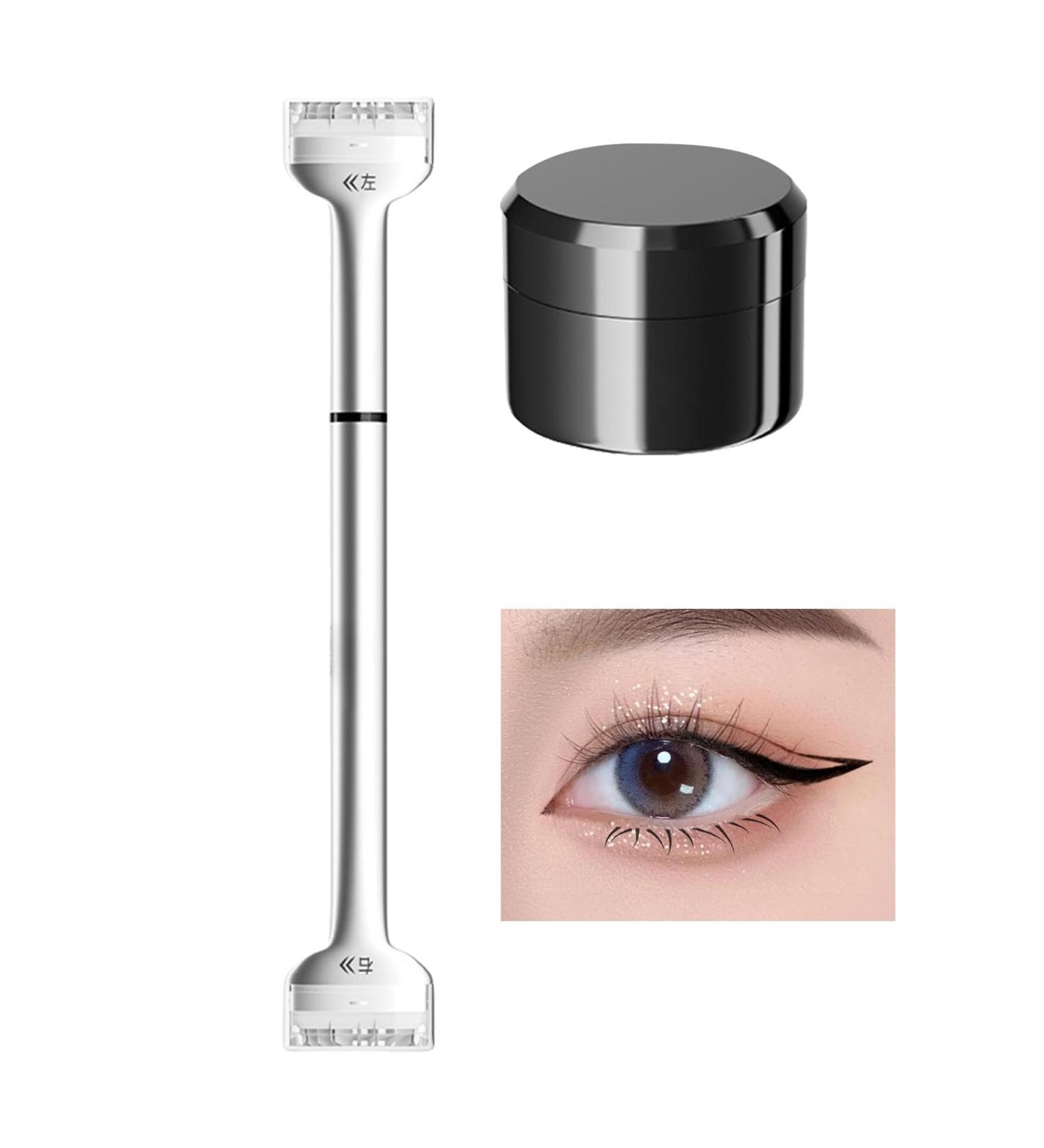 eyelash definition stamp tool lower lash volume stamp lower lash stamp Eyelash Stamps Tool Eyelash Stamps with Ink Eye Makeup Tool for Beginner Waterproof Lower Lash Stamp Tool for Eye Makeup Black - Buy Online on GoSupps.com