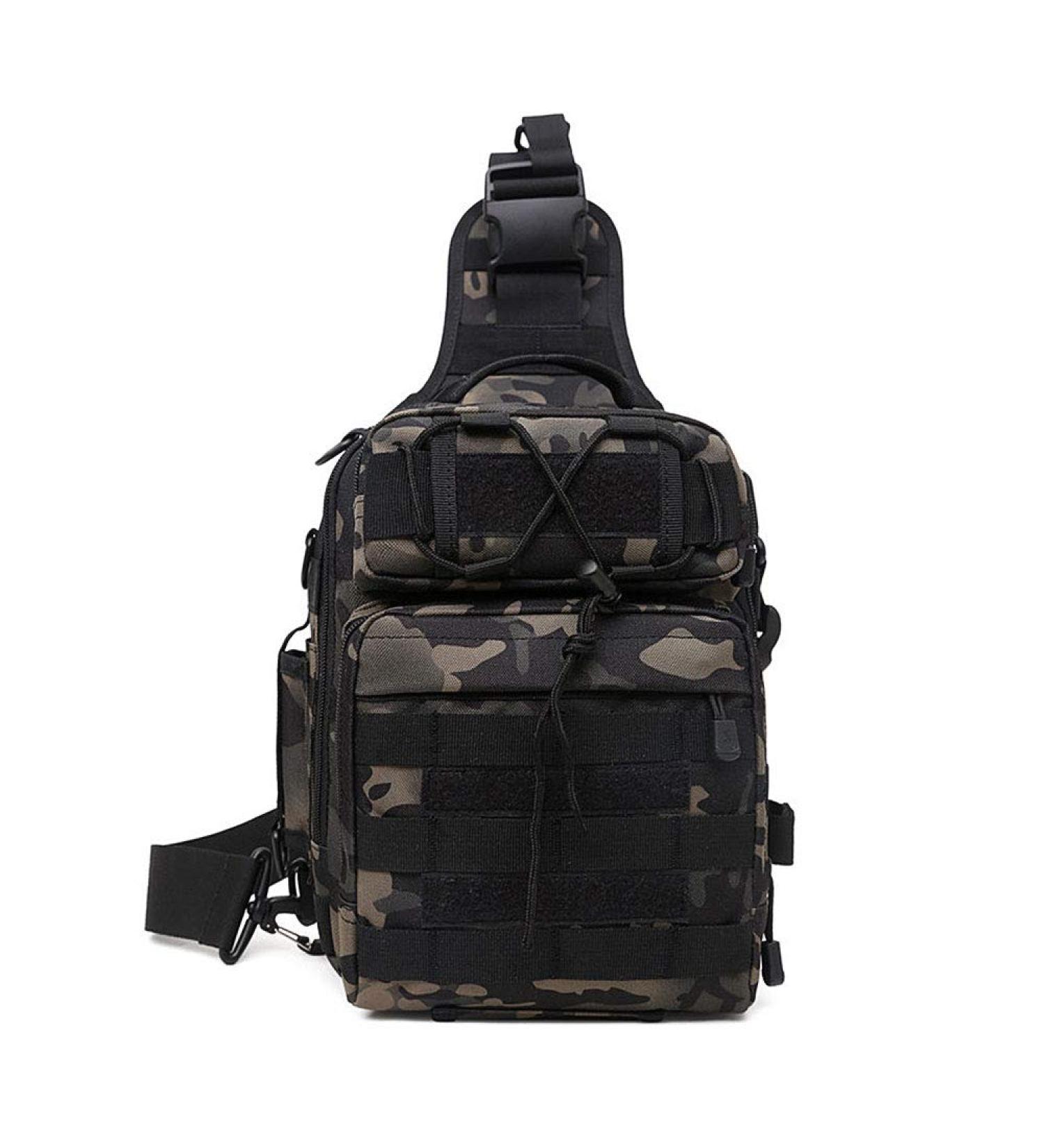 Huntvp Tactical Sling Backpack - Water-Repellent Military Shoulder Bag for Fishing Camping & Outdoor Sports - Camouflage Crossbody Bag - Buy Online on GoSupps.com