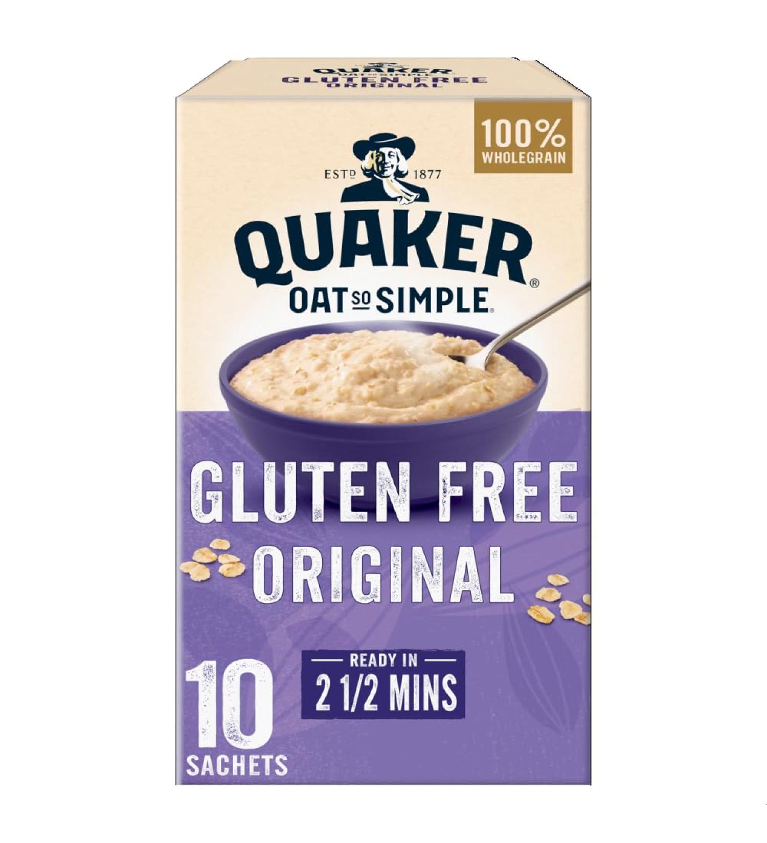 Quaker Oats So Simple Gluten Free Porridge Sachets 10 x 35 g - Buy Online on GoSupps.com