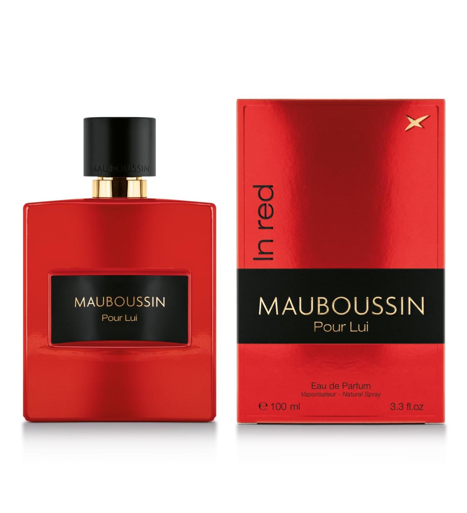 Mauboussin - Pour Lui In Red 100ml (3.3 Fl Oz) - Eau de Parfum for Men - Woody & Spicy Scents Woody & Spicy 3.3 Fl Oz (Pack of 1) - Buy Online on GoSupps.com