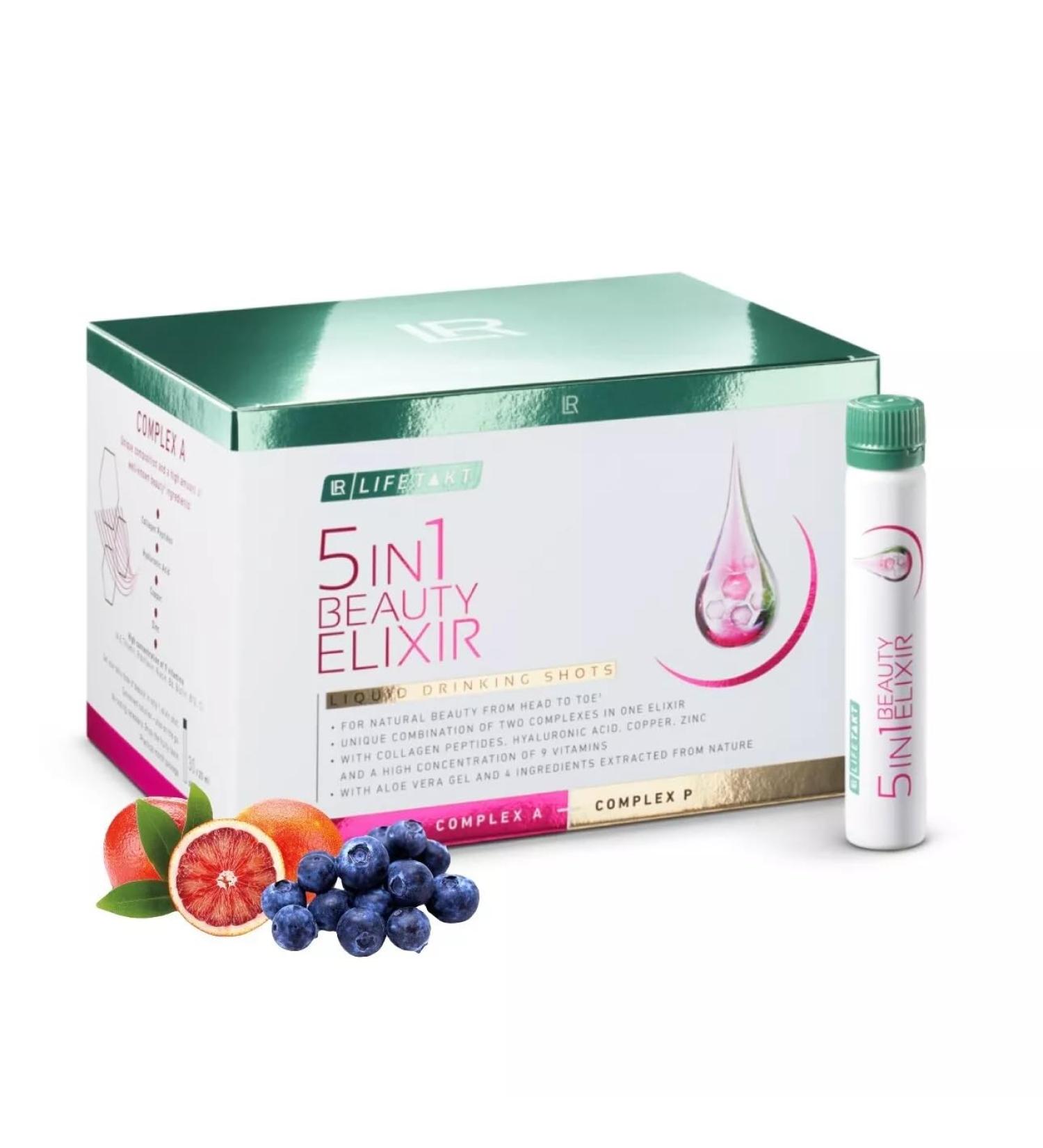 LR Health&Beauty Lifetakt Beauty Elixir 5 in 1 Women Skin Nails Health with Collagen 30x25 ml - Buy Online on GoSupps.com