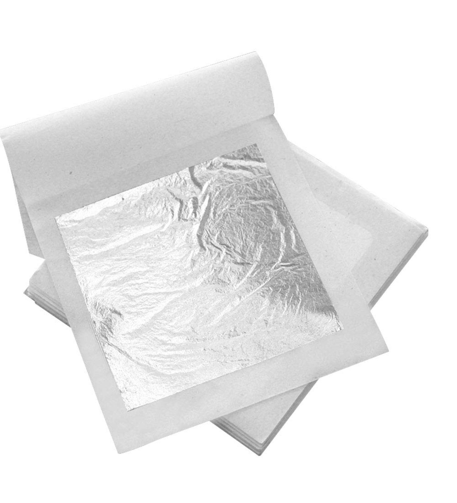 20Pcs Edible Silver Leaf Sheets 2.4x2.4 - Perfect for Beauty, Bakery, Chocolates, and DIY Crafts - Buy Online on GoSupps.com