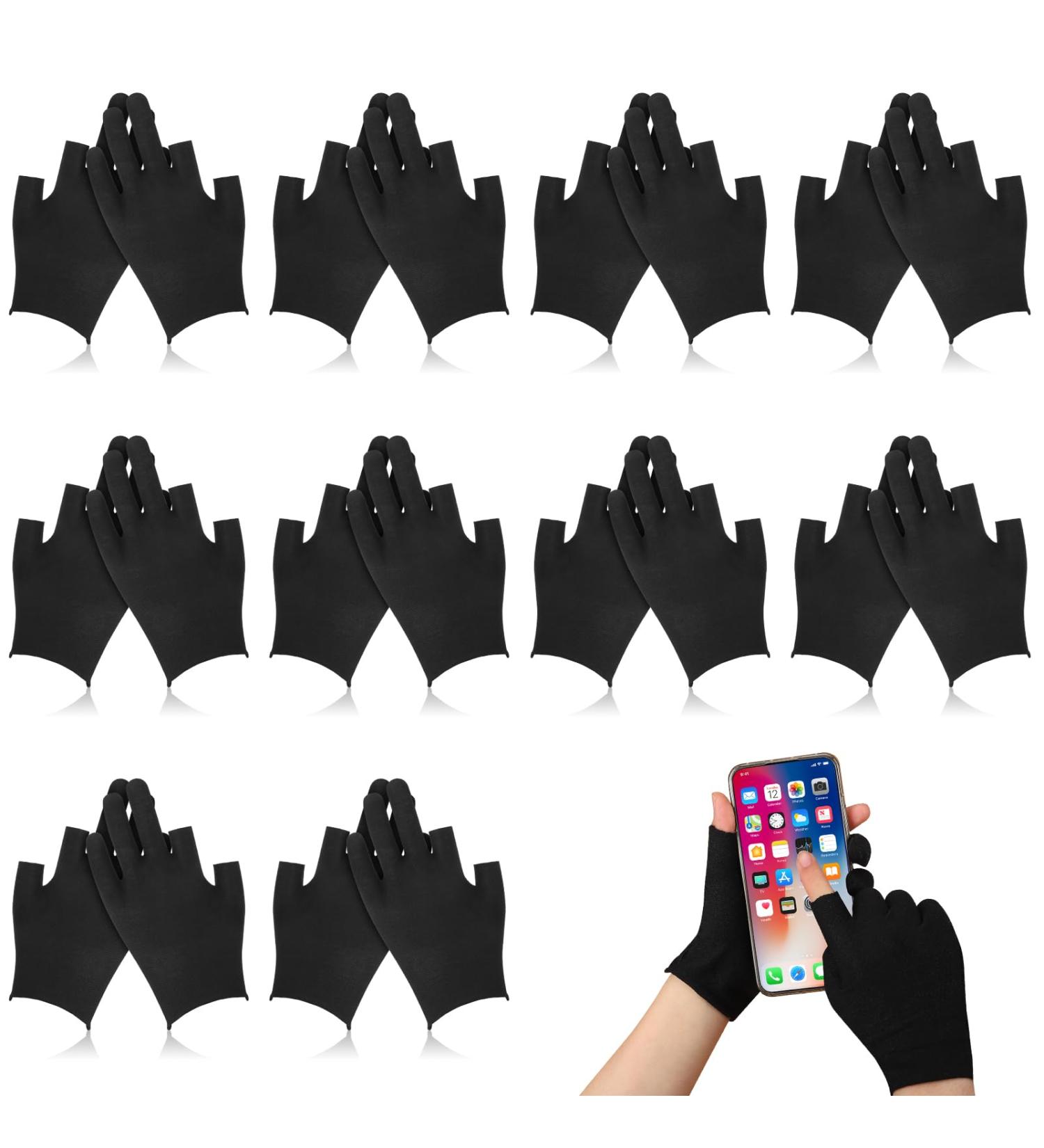 10 Pairs Moisturizing Cotton Gloves for Dry Hands | Eczema Sleeping Gloves | Overnight Hand Care for Women (Black - Buy Online on GoSupps.com