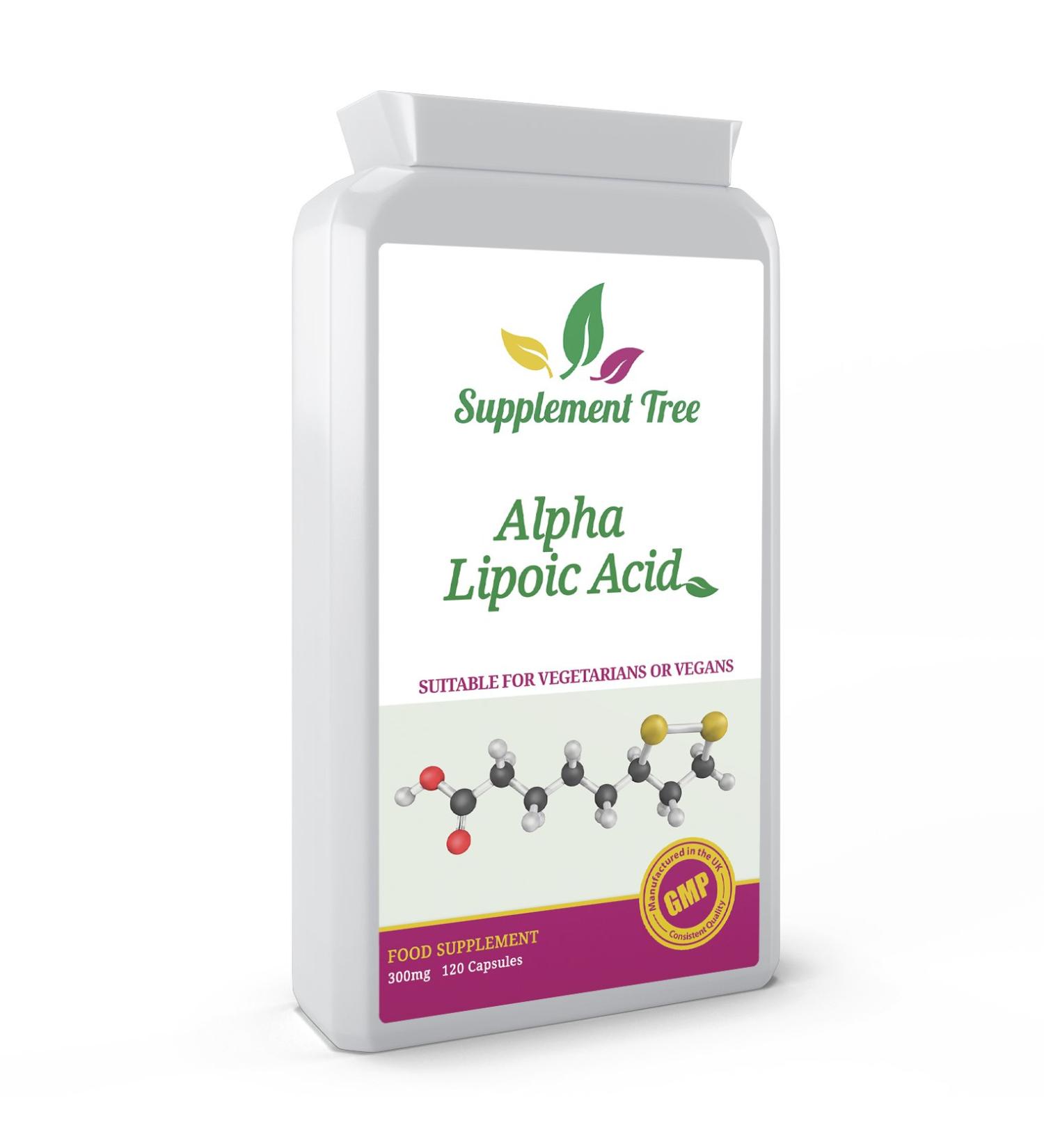 Alpha Lipoic Acid 300mg 120 Capsules - Easy to take Daily ALA Supplement - UK Manufactured GMP Guaranteed Quality