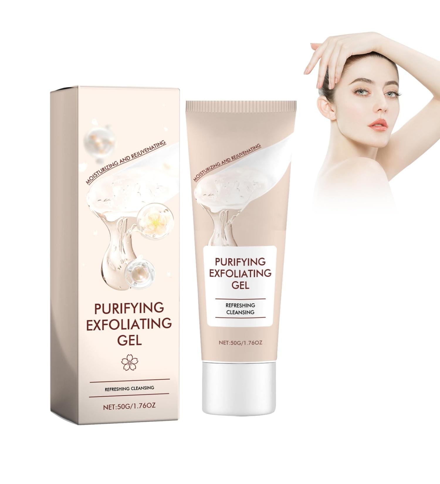 Exfoliating Gel for the Face 50 g Brightening Exfoliating Whitening Gel Removes Dirt and Dead Skin Natural Exfoliating Gel Reduces Skin Spots Deep Cleansing and Smoothing for Face - Buy Online on GoSupps.com