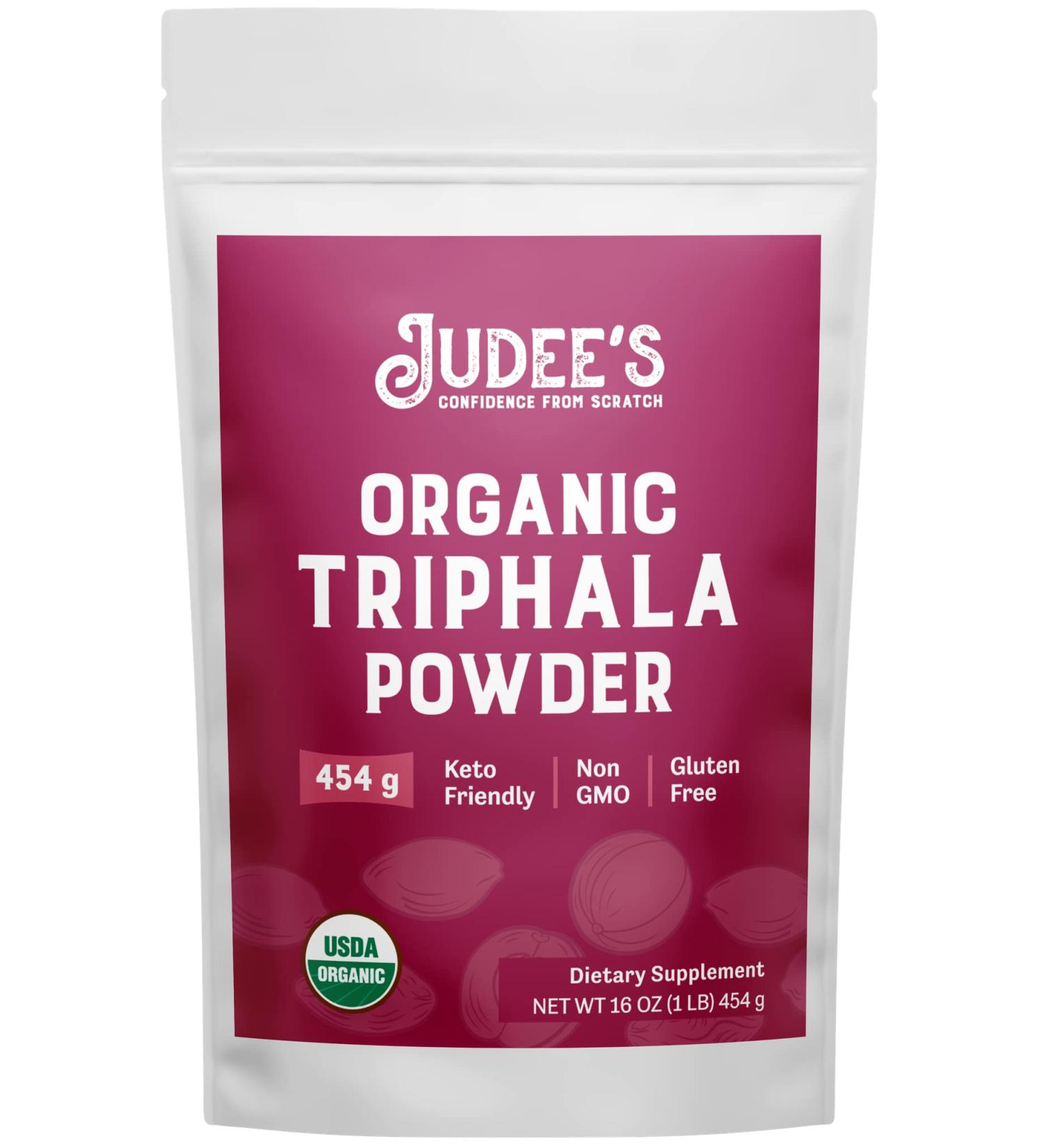 Organic Triphala Powder 1 lb - Non-GMO, Gluten-Free & Keto - Perfect for Smoothies & Shakes - Add to Oatmeal & Bowls - 1lb Pack - Buy Online on GoSupps.com