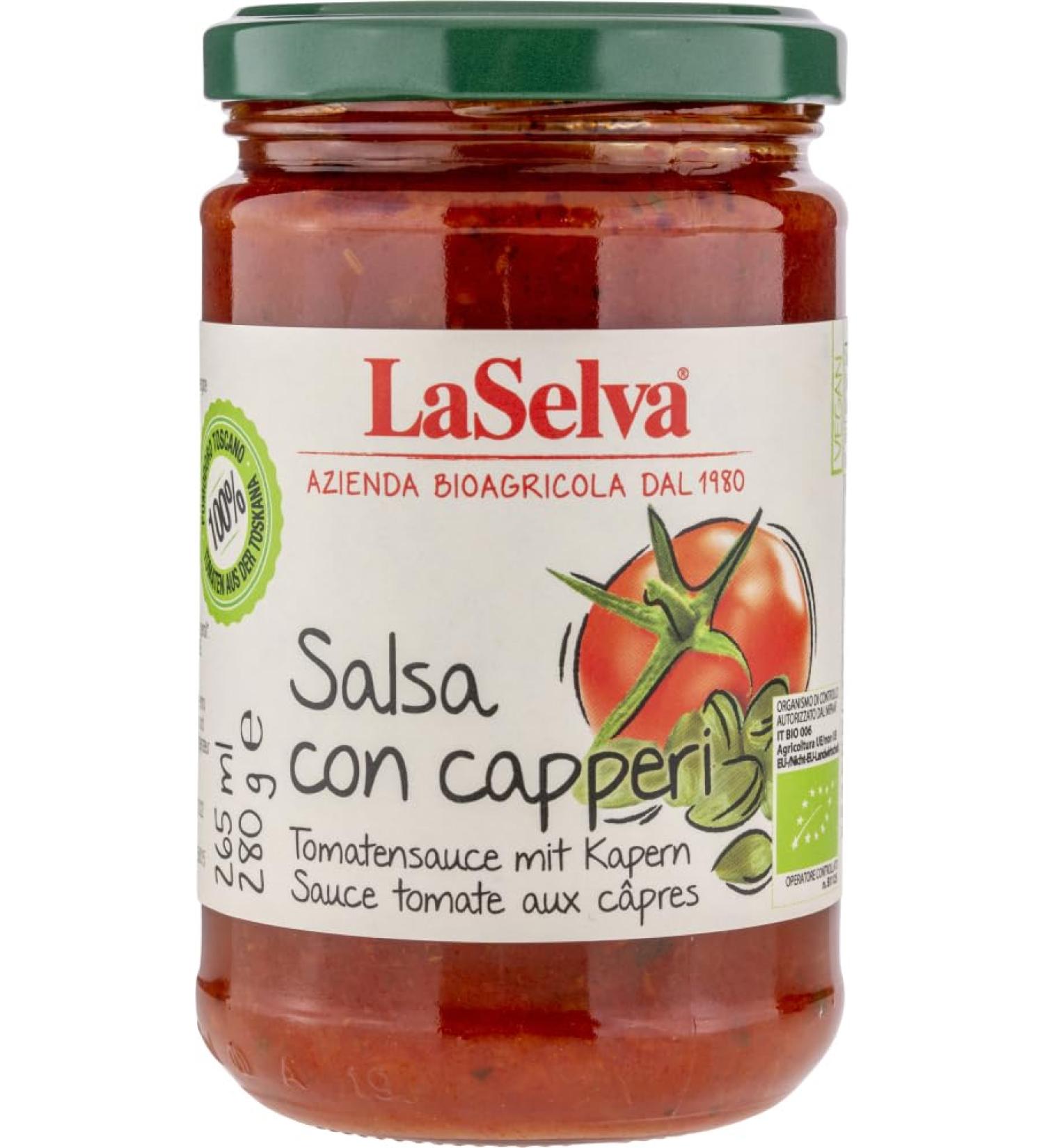 LaSelva La Selva Organic Tomato Sauce with Capsules (6 x 280 g)