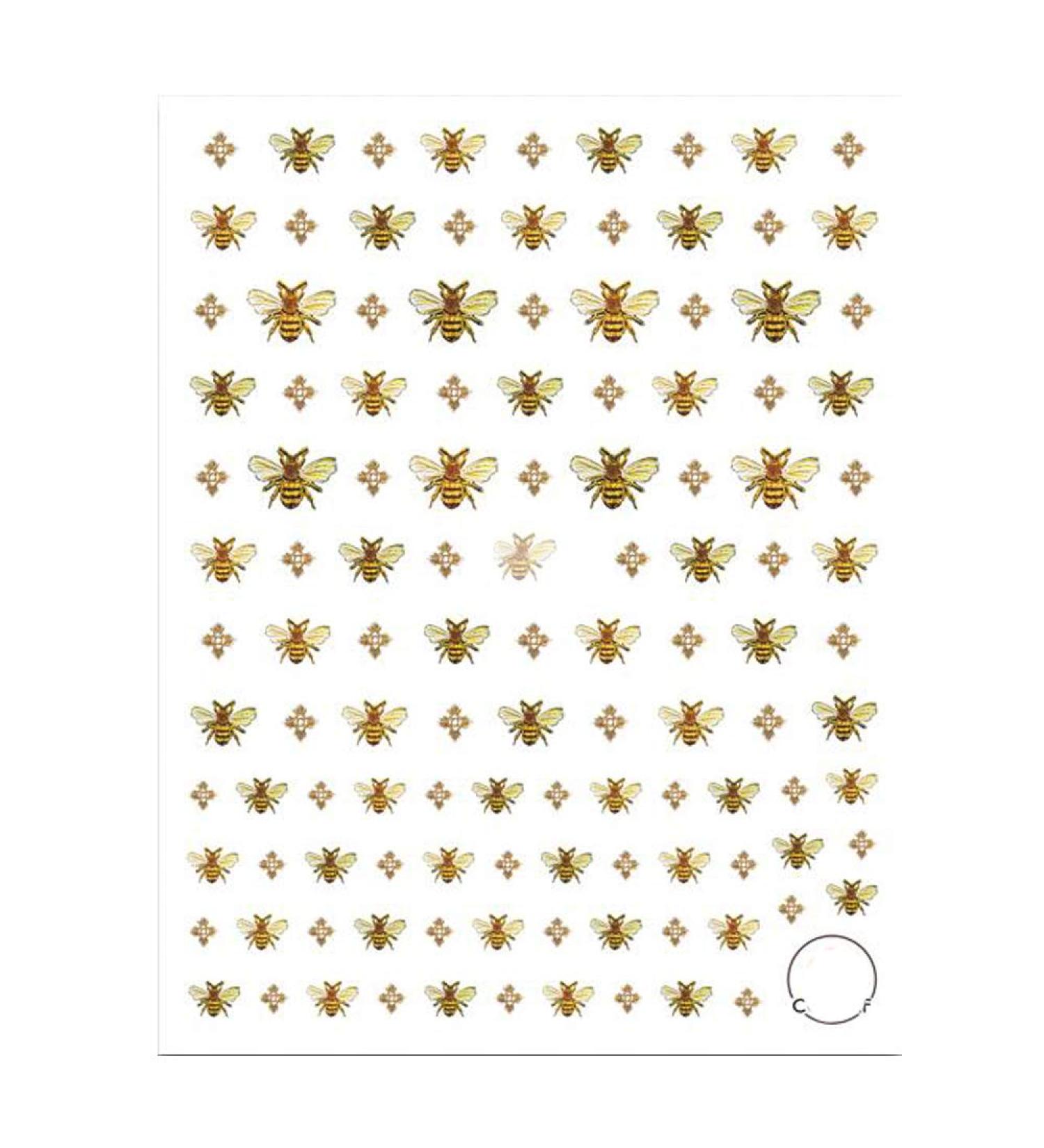 Bee 3D Nail Stickers - 2 Sheets DIY Self-Adhesive Insect Nail Art Decals - Buy Online on GoSupps.com