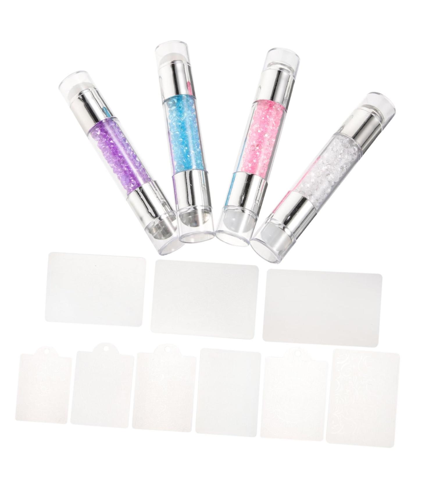 Housoutil 4sets Nail Stamp Manicure Kit Clear Jel Nail Art Seal Silicone Stamping Plates for Nails Manicure Art Stamper Nail Tools Nail Art Tool Decorate Silica Gel Printing - Buy Online on GoSupps.com