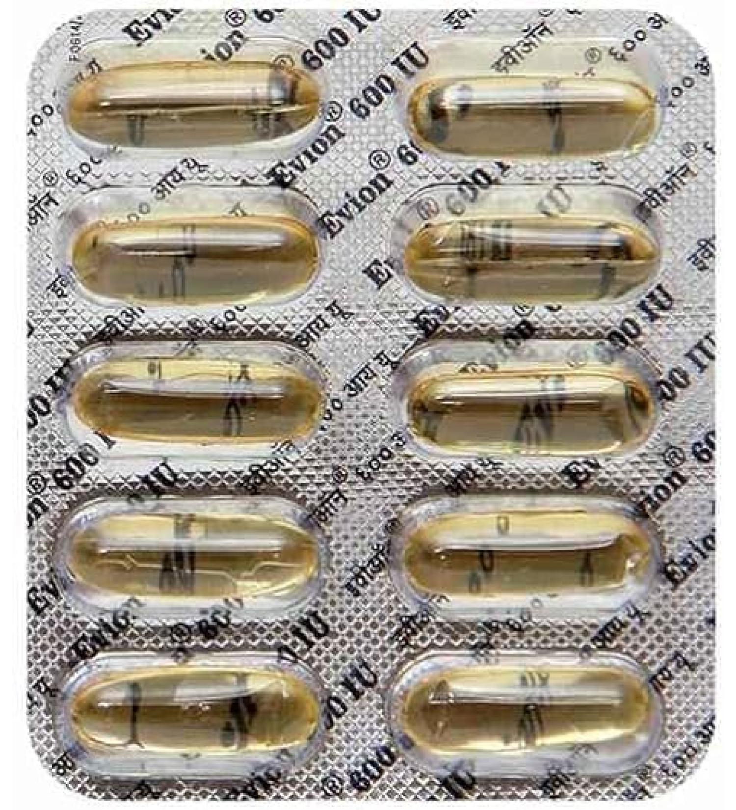 MAGICHOOD 100 Evion Capsules Vitamin E for Glowing Face Strong Hair Acne Nails Glowing Skin 600mg for Control Hair Lossess