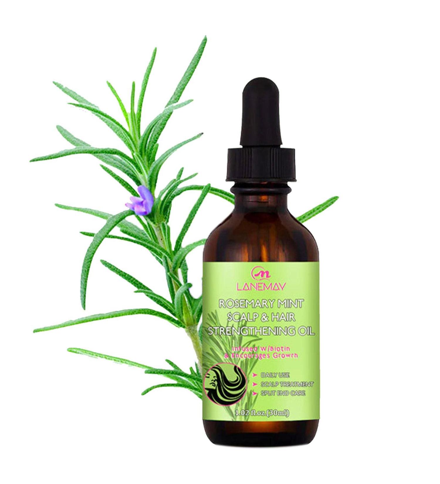 Organic Rosemary Hair Oil - Natural Essential Oil for Healthy Hair & Scalp Care - 30ml - Buy Online on GoSupps.com