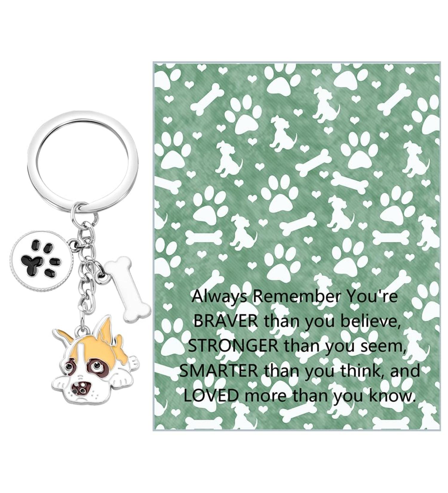 ENSIANTH Dog Keychain - Perfect Gifts for Dog Lovers Puppy Dog Paw Print Keyring for Dog Owners Ideal for Moms & Dads - Buy Online on GoSupps.com