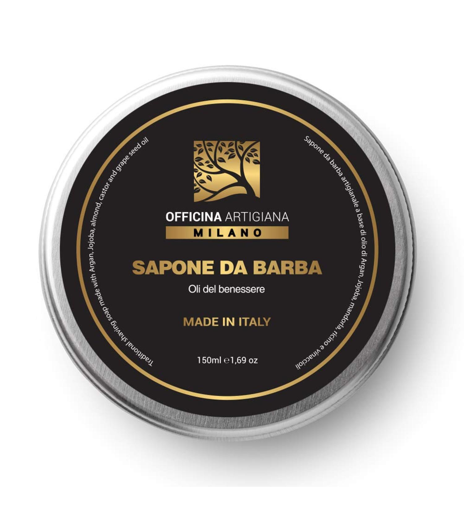 Goodfella's Smile Shaving Soap - 5 Antioxidant Oils & Shea Butter Made in Italy - 150 ml | Officina Artigiana - Buy Online on GoSupps.com
