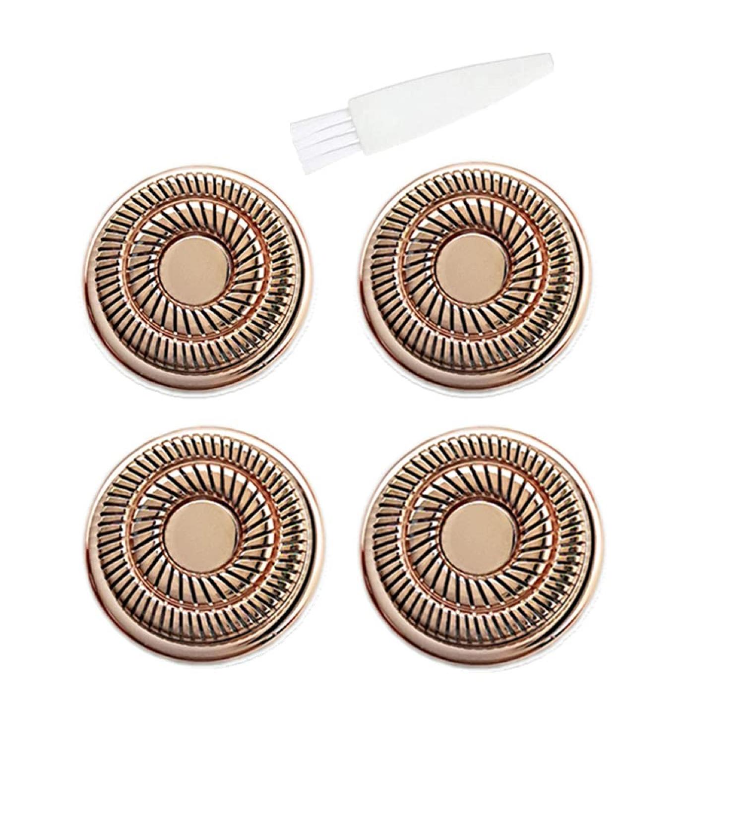 Flawless Face Hair Remover Replacement Heads - 4 Pack Gen 2 Rosy Gold for Lips Chin Cheeks & Sideburns - International Shipping Available - Buy Online on GoSupps.com