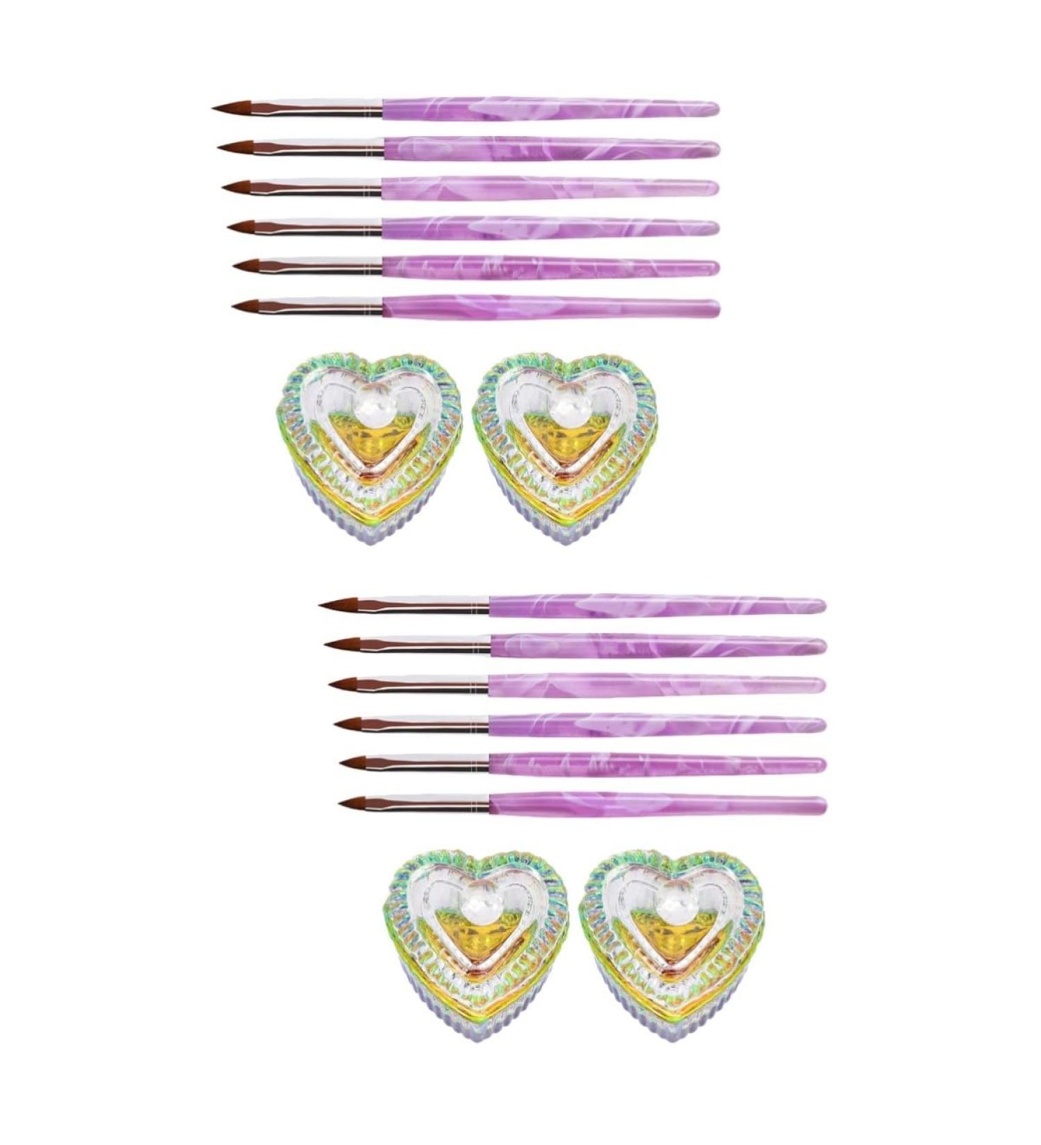 FOMIYES 2 Sets Nail Art Crystal Cup Nail Art Manicure Tool Glass Nail Cup Nail Glass Crystal Bowl Nail Glass Dish Manicure Crystal Cup Liquid Powder Dish Nail Art Cup Painted Container Abs - Buy Online on GoSupps.com