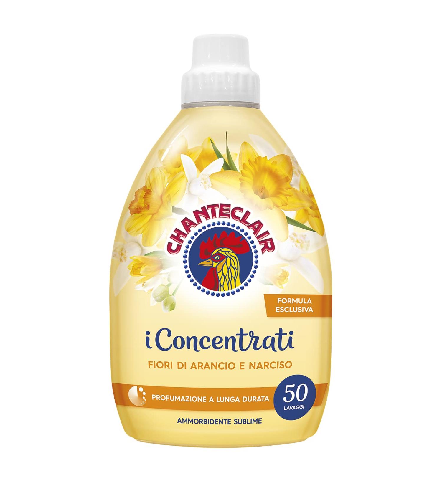 CHANTECLAIR i Concentrati Ammorbidente Sublime Fiori di Arancio e Narciso Orange Blossom and Narcissus Fabric Conditioner 1000ml Long Lasting Fragrance 50 Washes Laundry Detergent