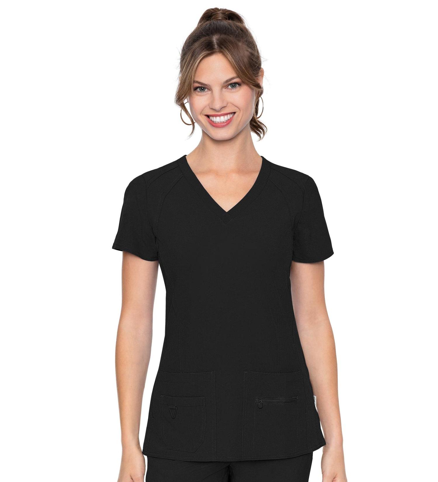 Med Couture Women's Activate Scrub Top - Black, Medium - Buy Online on GoSupps.com