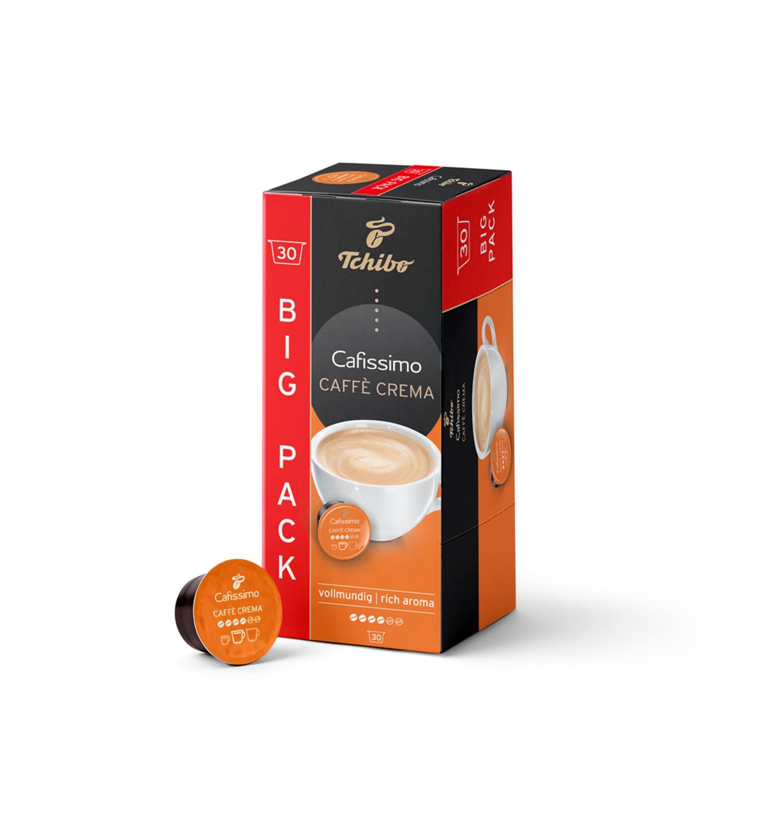 Tchibo Cafissimo Storage box Caff Crema full coffee capsules 30 pieces coffee balanced and full sustainable & fair treat - Buy Online on GoSupps.com