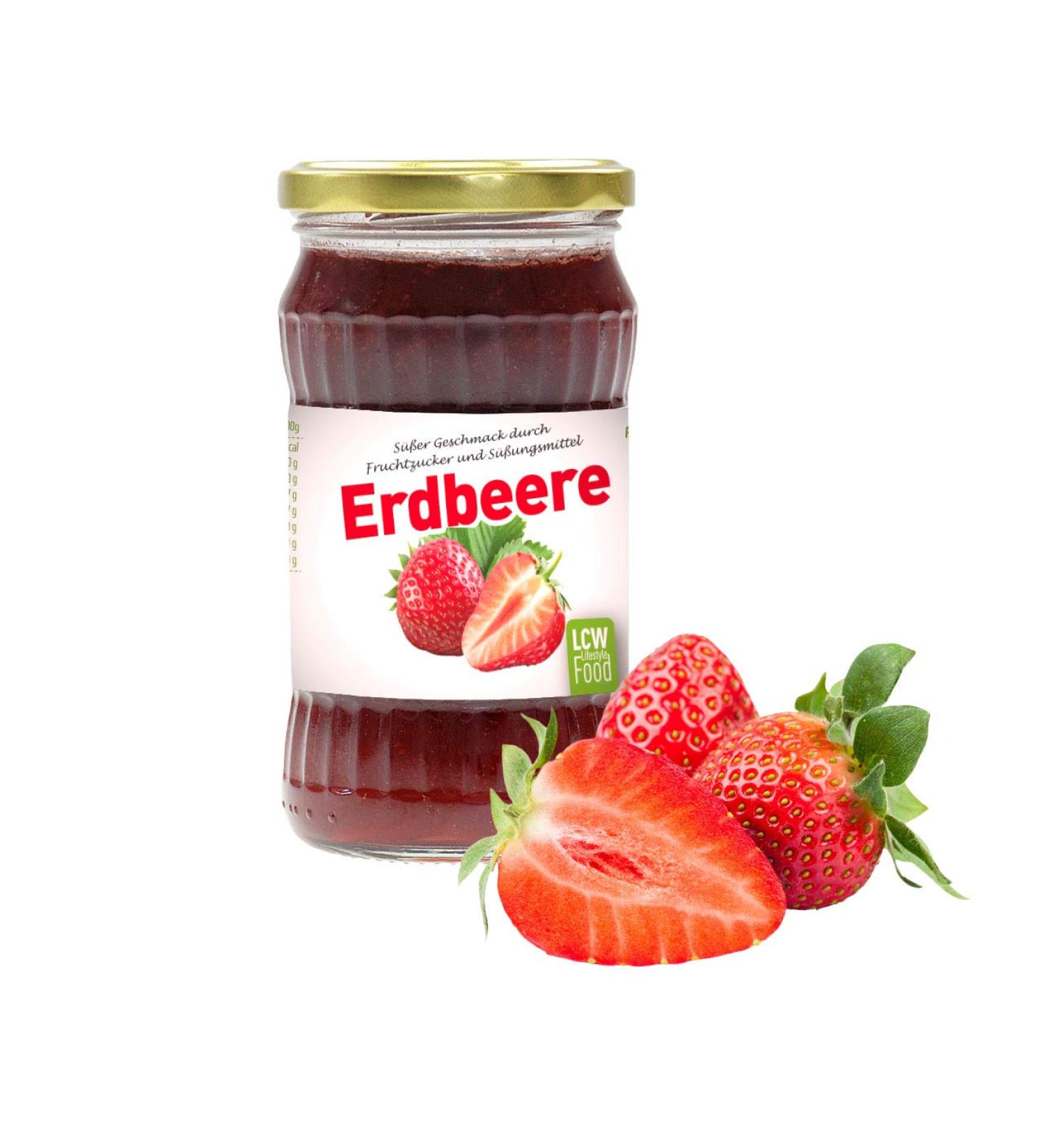 LCW Strawberry Fruit Spread 340g - Low Sugar Fructose & Sweeteners - Delicious International Shipping - Buy Online on GoSupps.com