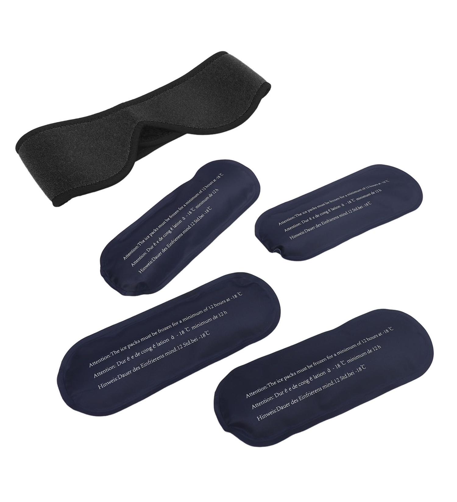 Versatile Ice Bags for Face - Hot & Cold Compress for Muscle Relief Dentistry & Facial Wrap (Black) - Buy Online on GoSupps.com