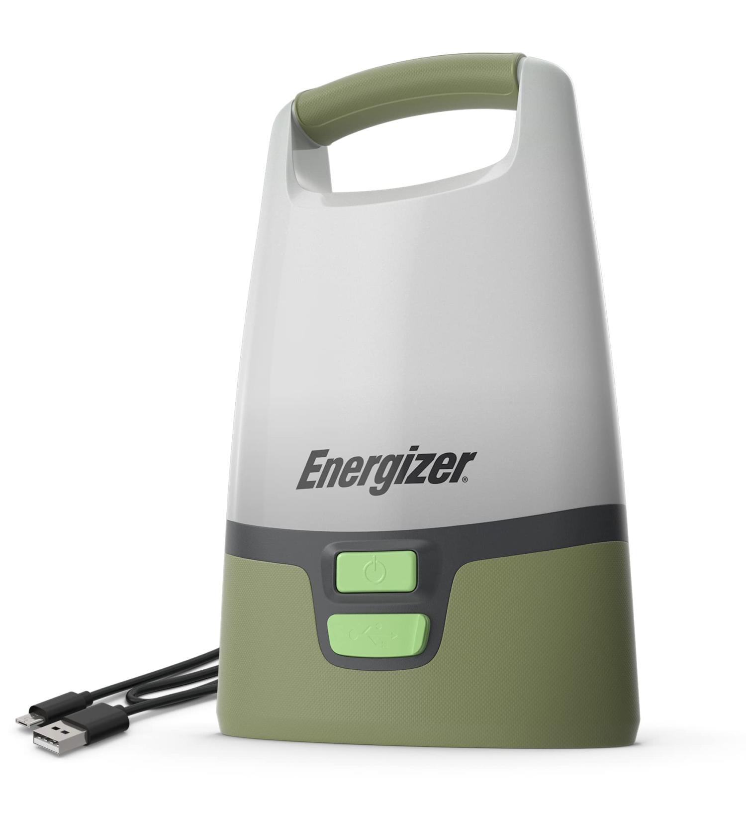 Energizer Vision LED Camping Lantern, Bright Rechargeable Lantern, Water Resistant Emergency Light with Charging Cable, Pack of 1, Forest Green - Buy Online on GoSupps.com