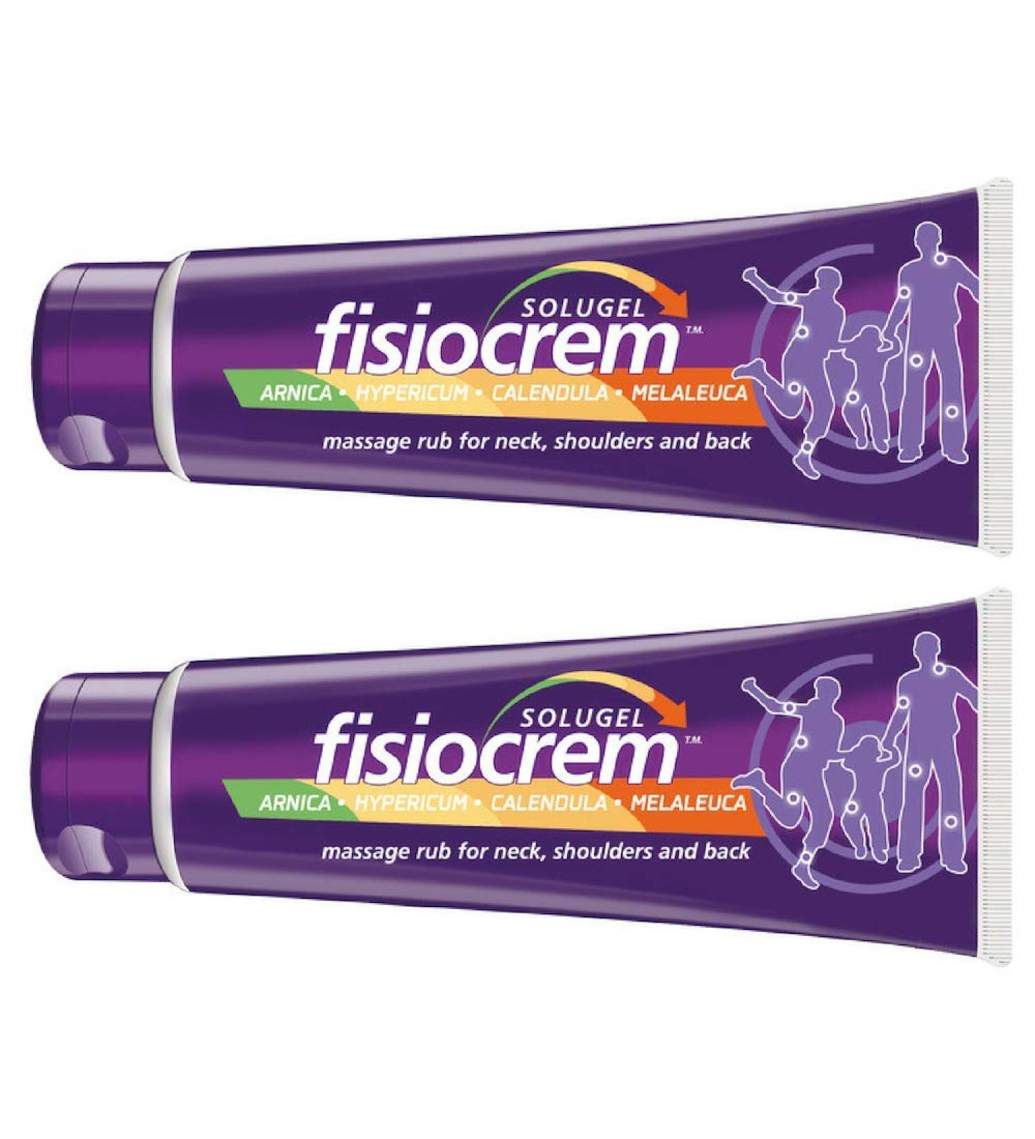 Fisiocrem Solugel - Premium Arnica Massage Cream for Immediate and Long-Lasting Relief for Neck Shoulders and Back - 500ml (Pack of 2) - Buy Online on GoSupps.com