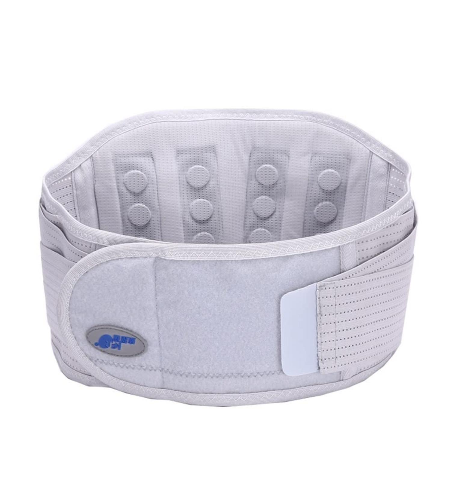 Back Support Belt for Men & Women - Breathable Lumbar Bandage with Adjustable Straps | Perfect for Posture Correction - XL Light Gray - Buy Online on GoSupps.com