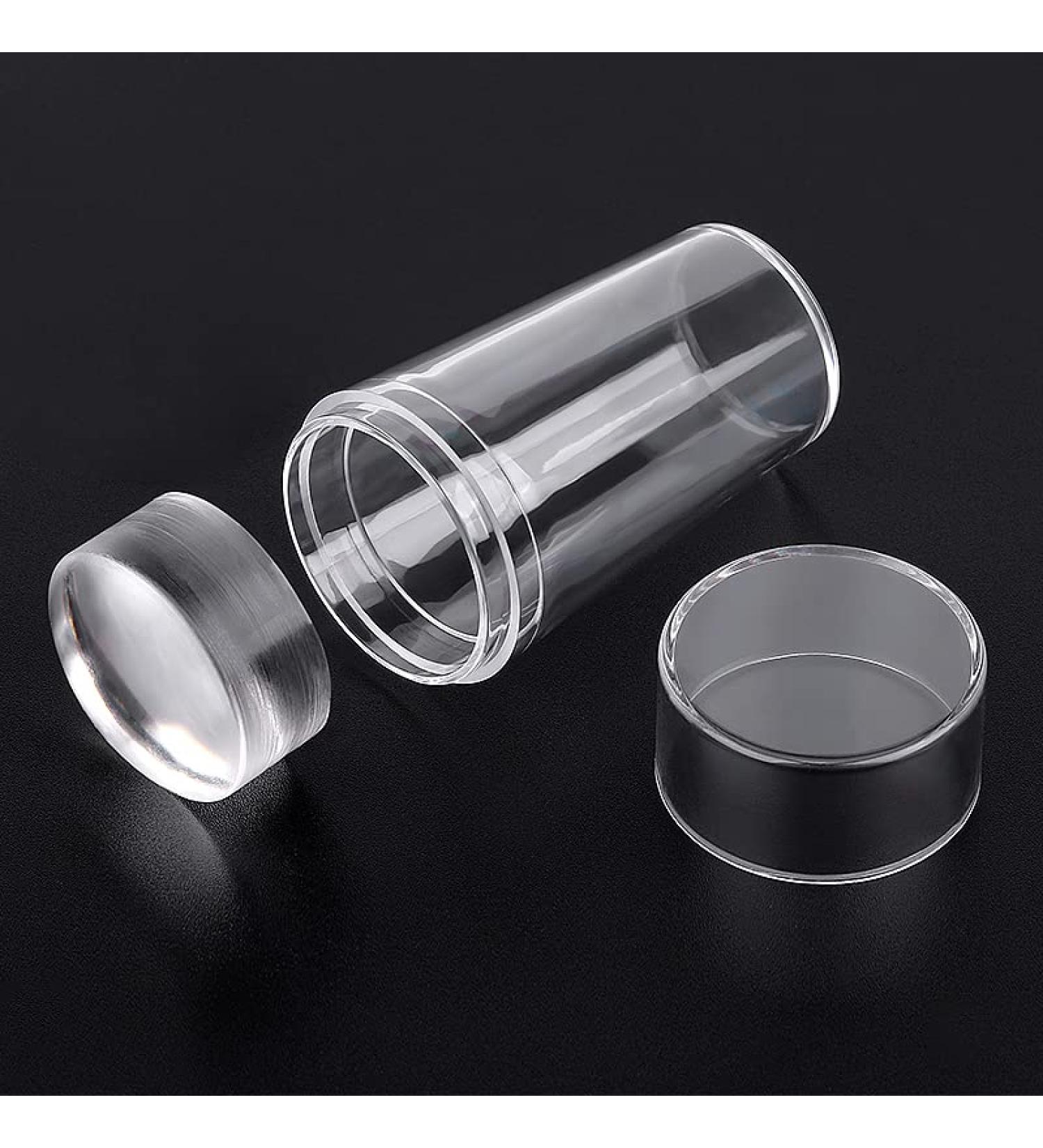 Silicone Nail Stamper French Tip with Scraper for Nails Manicure Tools Stamp Polish Stencil Template for Manicure Tools Nail Art Template Seal Stamper Scraper - Buy Online on GoSupps.com