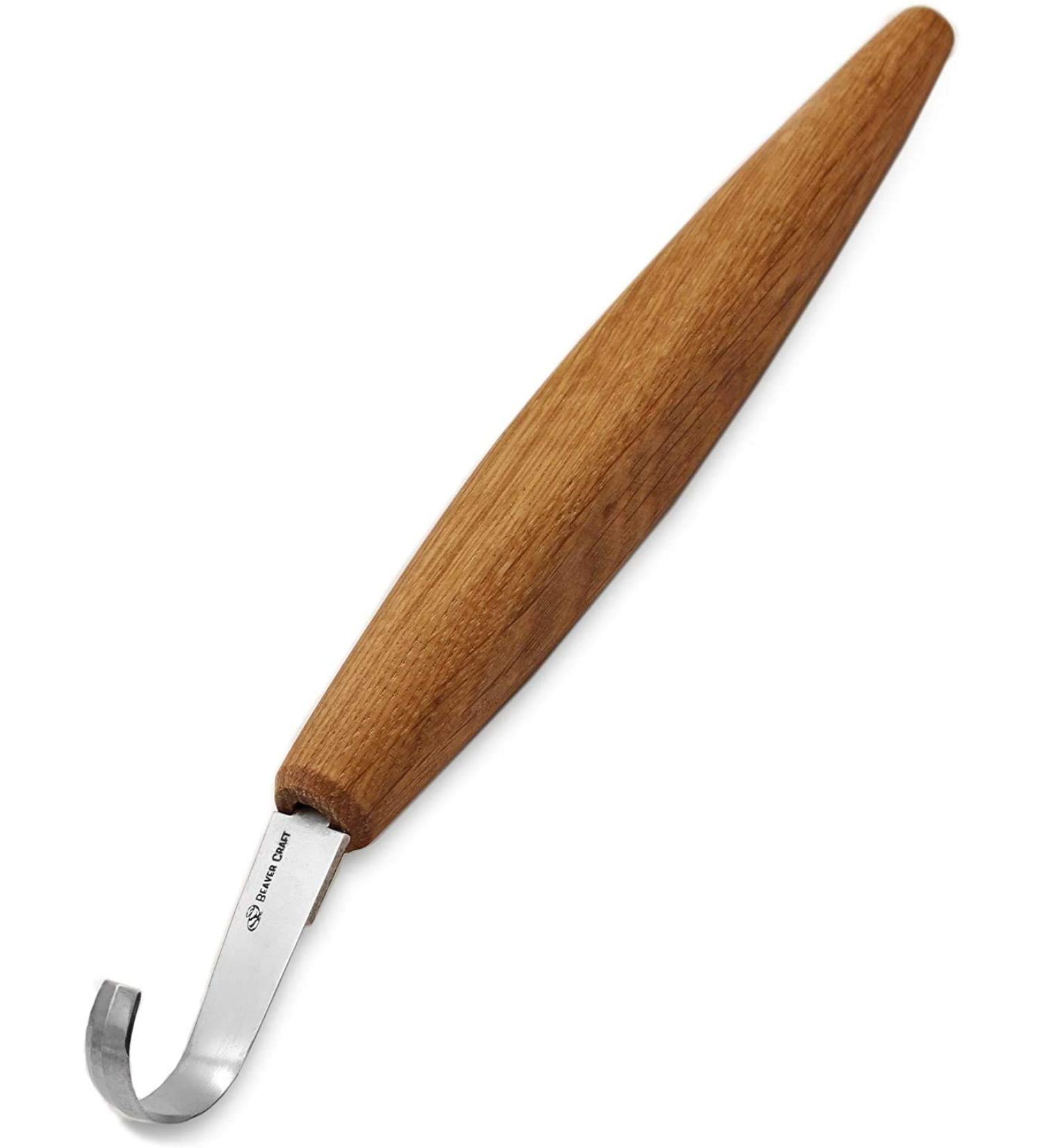 BeaverCraft Spoon Carving Hook Knife SK5 2 - Double Sided Sharpening Curved Wood Carving Knife for Spoon, Bowl, and Cup Carving - Ideal for Professional and Beginner Carvers - Buy Online on GoSupps.com