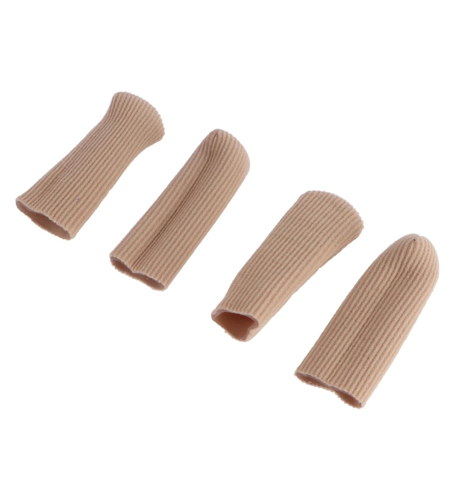 Healifty 2 Pairs Finger Guard Toe Sleeves Gel Cushions - Silicone Toe Protector for Separator and Cushioning - Red Blush Nylon - Buy Online on GoSupps.com