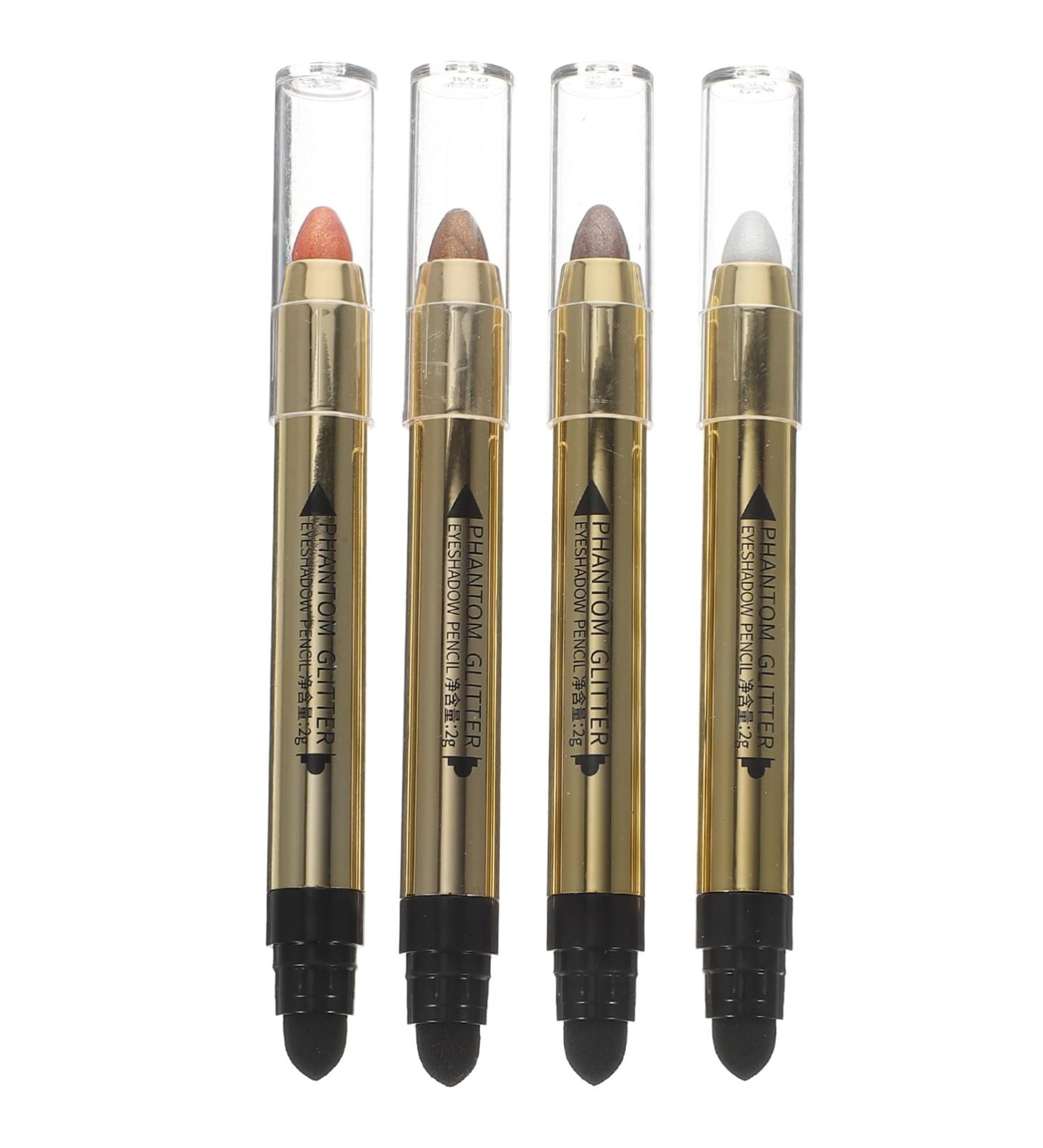 DOITOOL Neutral Eyeshadow 4pcs Highlighter Eyeshadow Pencil Glitter Eyeshadow Highlighter Pen Eye Makeup Tool Metal Makeup Pen - Buy Online on GoSupps.com