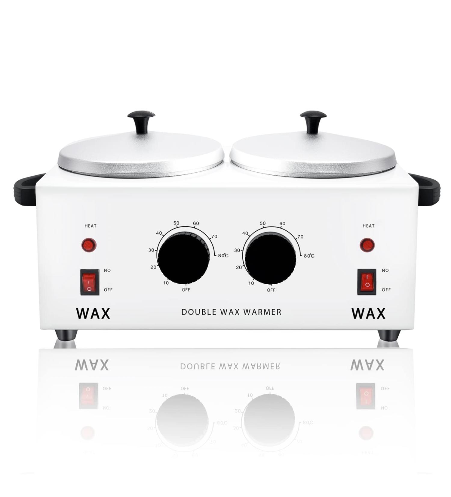 Double Wax Warmer Kit - Electric Hair Removal Wax Heater with Adjustable Temperature for Spa & Salon - Buy Online on GoSupps.com