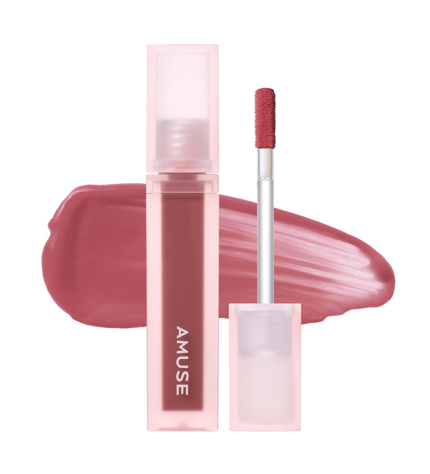 Amuse Dew Velvet Lip Tint Vegan Lipstick 08 Berry Velvet | Transfer-proof Semi-Matte Korean Makeup - Buy Online on GoSupps.com