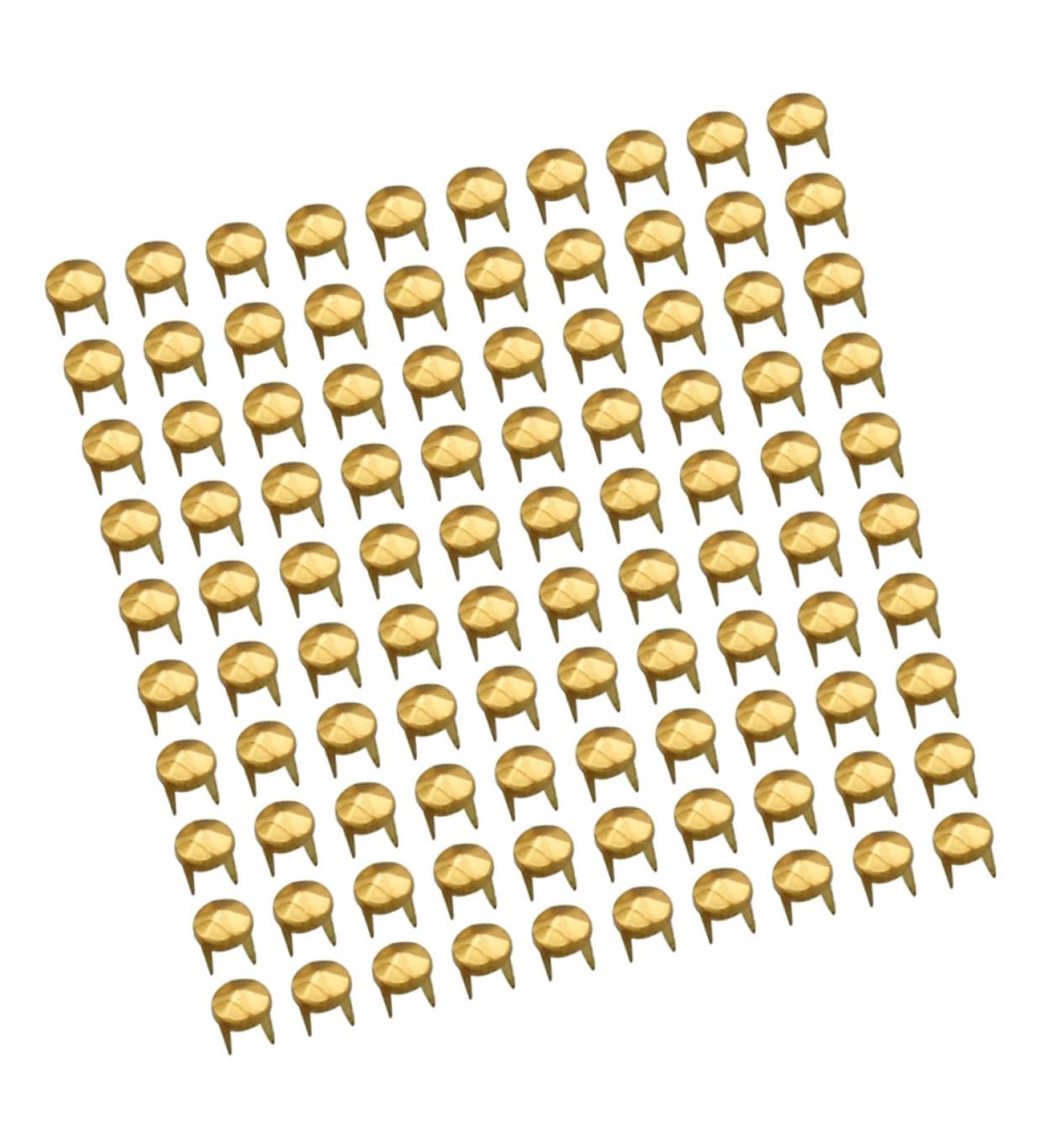NUOBESTY 100pcs Rivet for DIY Punk Shoes Embellish Clothes Rivets Button Nail Clothing Accessories Metal Stud 100pcs Golden - Buy Online on GoSupps.com