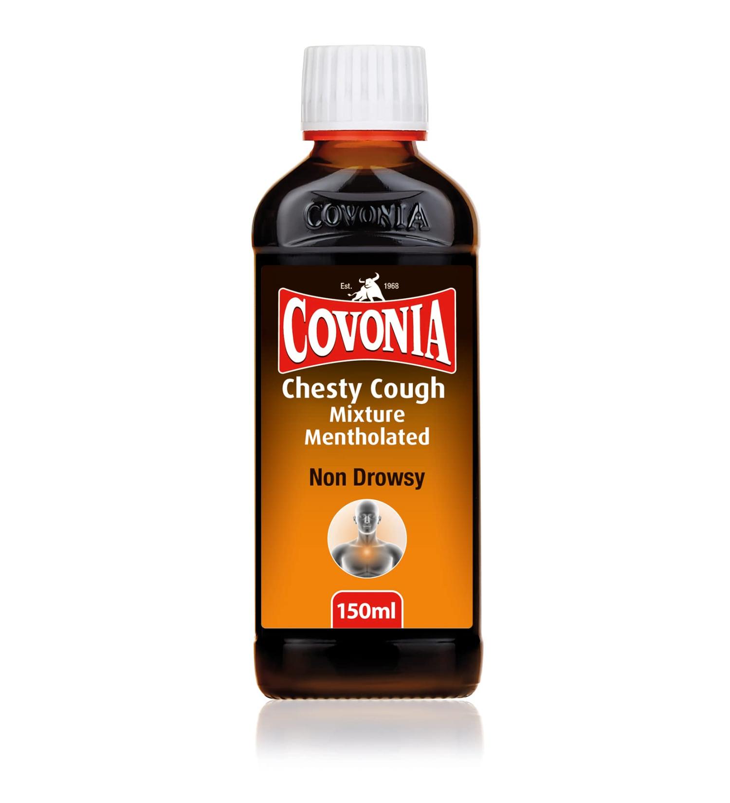 Covonia Chesty Cough Mixture Syrup - Mentholated 150ml | Fast International Shipping - Buy Online on GoSupps.com