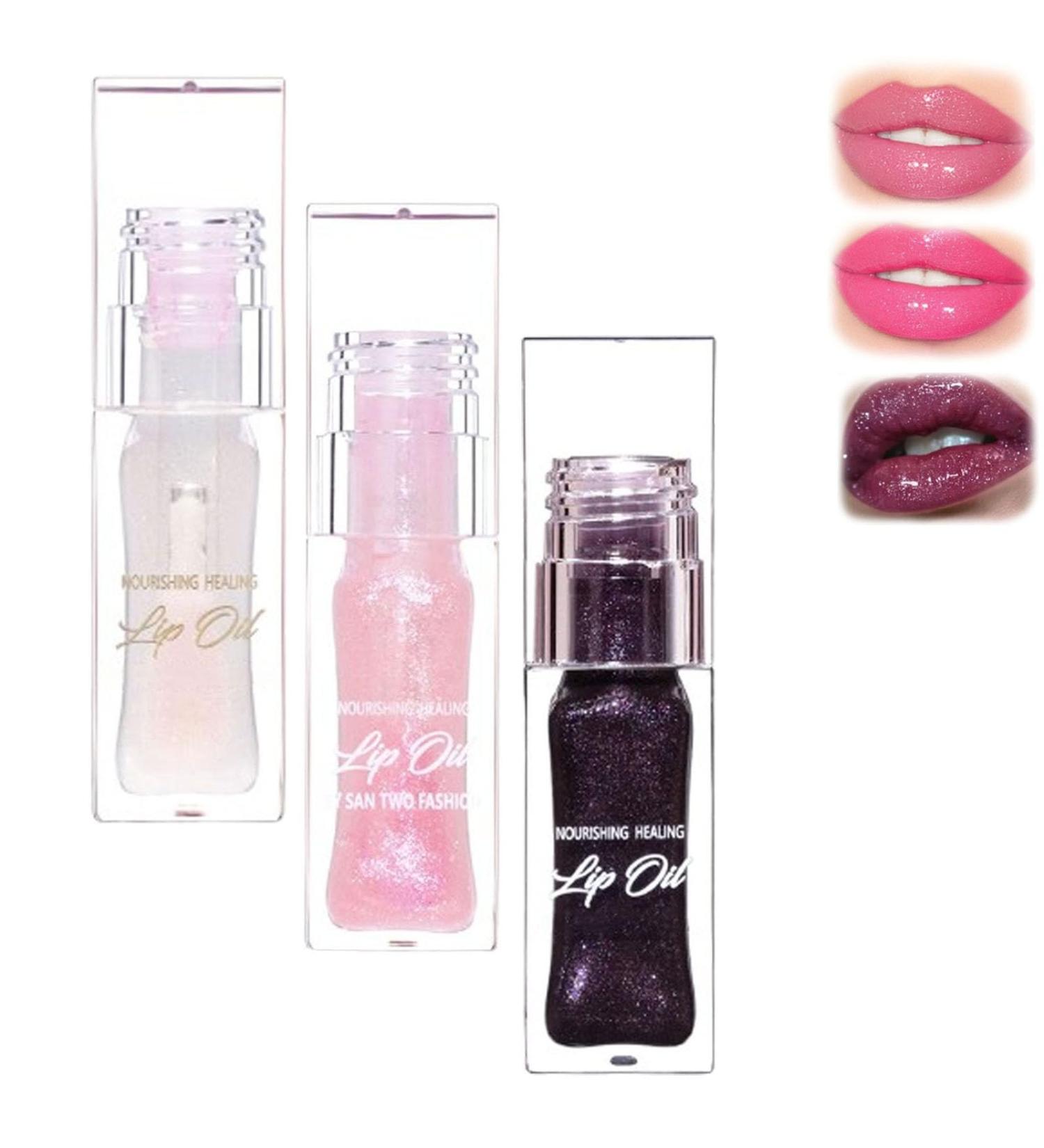 Optimismk Magic Color Changing Lip Oil - Long Lasting Hydrating Cubtosmile Lip Gloss | 2024 V2 (3 Mix) for Enchanting Color Shift - Buy Online on GoSupps.com