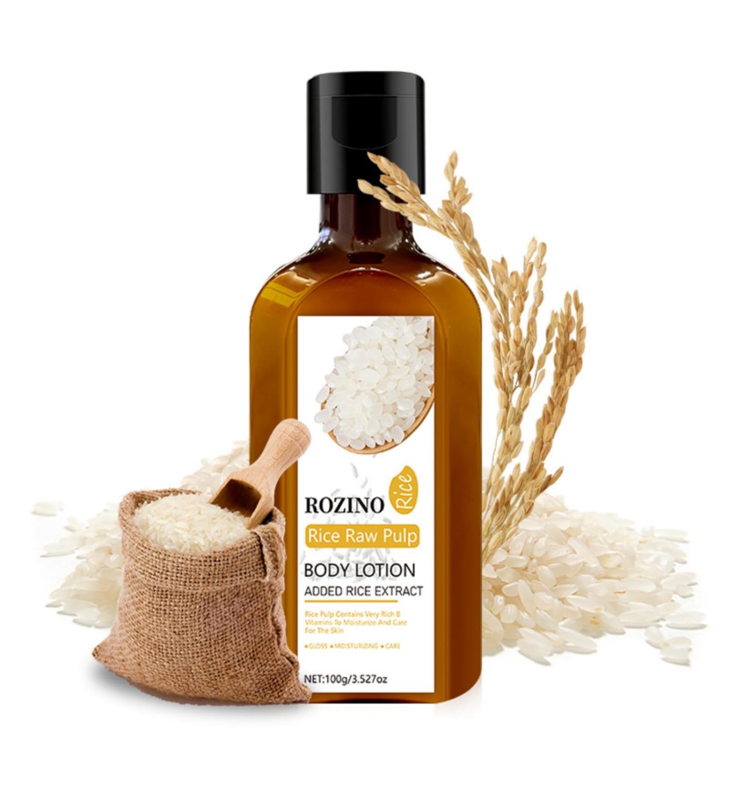 Rice Body Lotion Brightening Daily Moisturizing Cream for Face and Body Deep Nourishing Smoothing to Even Skin Tone for Dry Skin Lotion - Buy Online on GoSupps.com