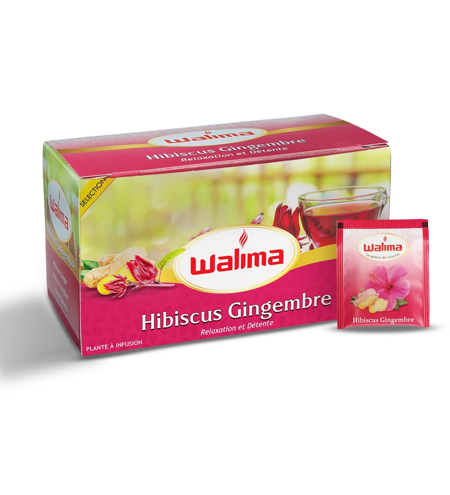  Walima Hibiscus Ginger Infusion - Walima 20 Tea Bags The Dynamic Duo for Renewed Energy - Buy Online on GoSupps.com