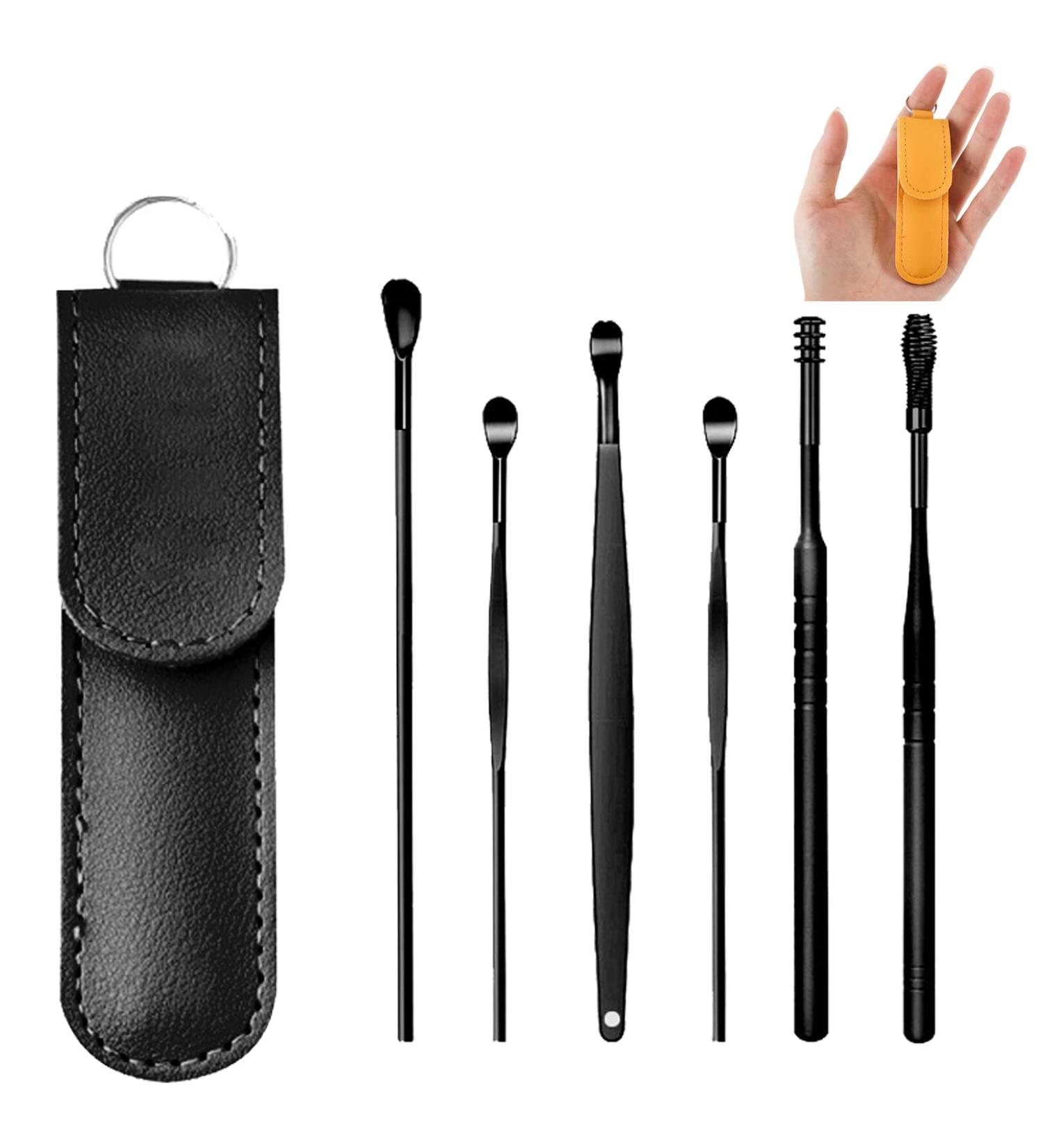 Skyrro Ear Wax Cleaner: Innovative Earwax Cleaning Tool Set (Black) - Buy Online on GoSupps.com