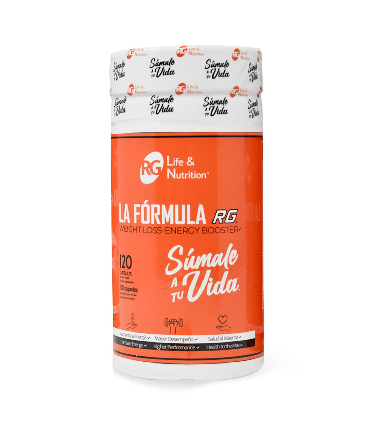 RG Life & Nutrition La Formula RG Pills - Weight Loss & Energy Booster with L-Carnitine, L-Theanine, Vitamin B12 - Metabolism Booster & Appetite Suppressant - 120 Capsules - Buy Online on GoSupps.com