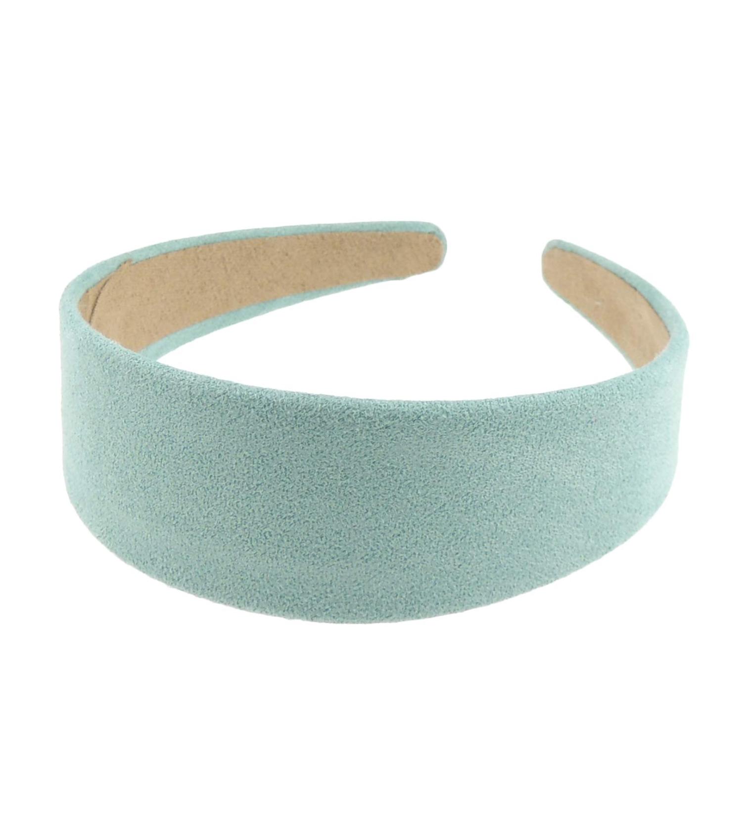 Womens Girls Occasion School Prom Dance Recital Wedding Bridal Party Birthday Christmas Evening Wide Suede Look WInter Hair Hairband Accessories Headband Alice Band (Aqua)